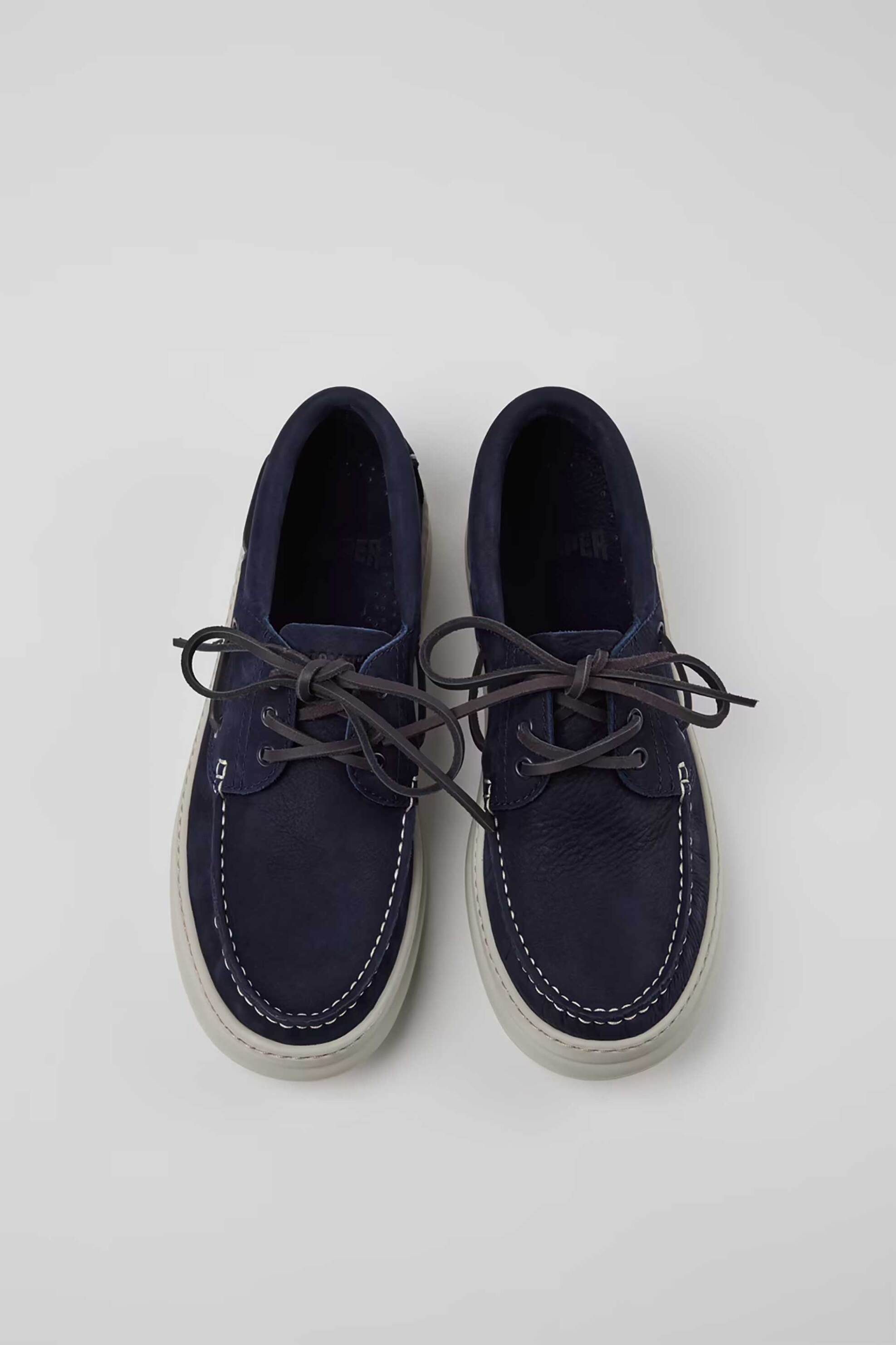 Camper Ανδρικά Δερμάτινα Suede Μοκασίνια Runner - K101073-006 Μπλε Σκούρο