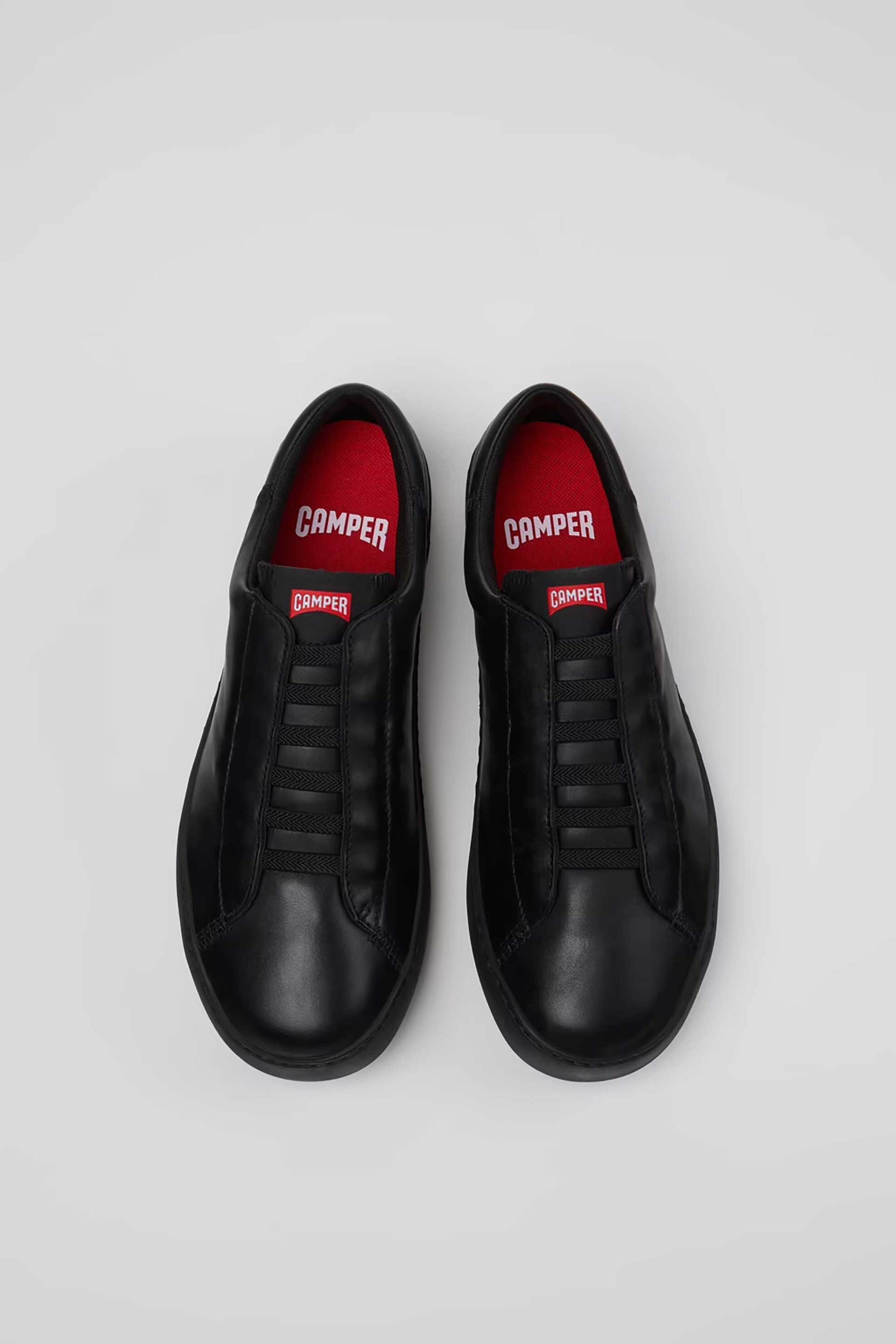 Camper Ανδρικά Δερμάτινα Sneakers με Λογότυπο Peu Touring - K101083-001 Μαύρο