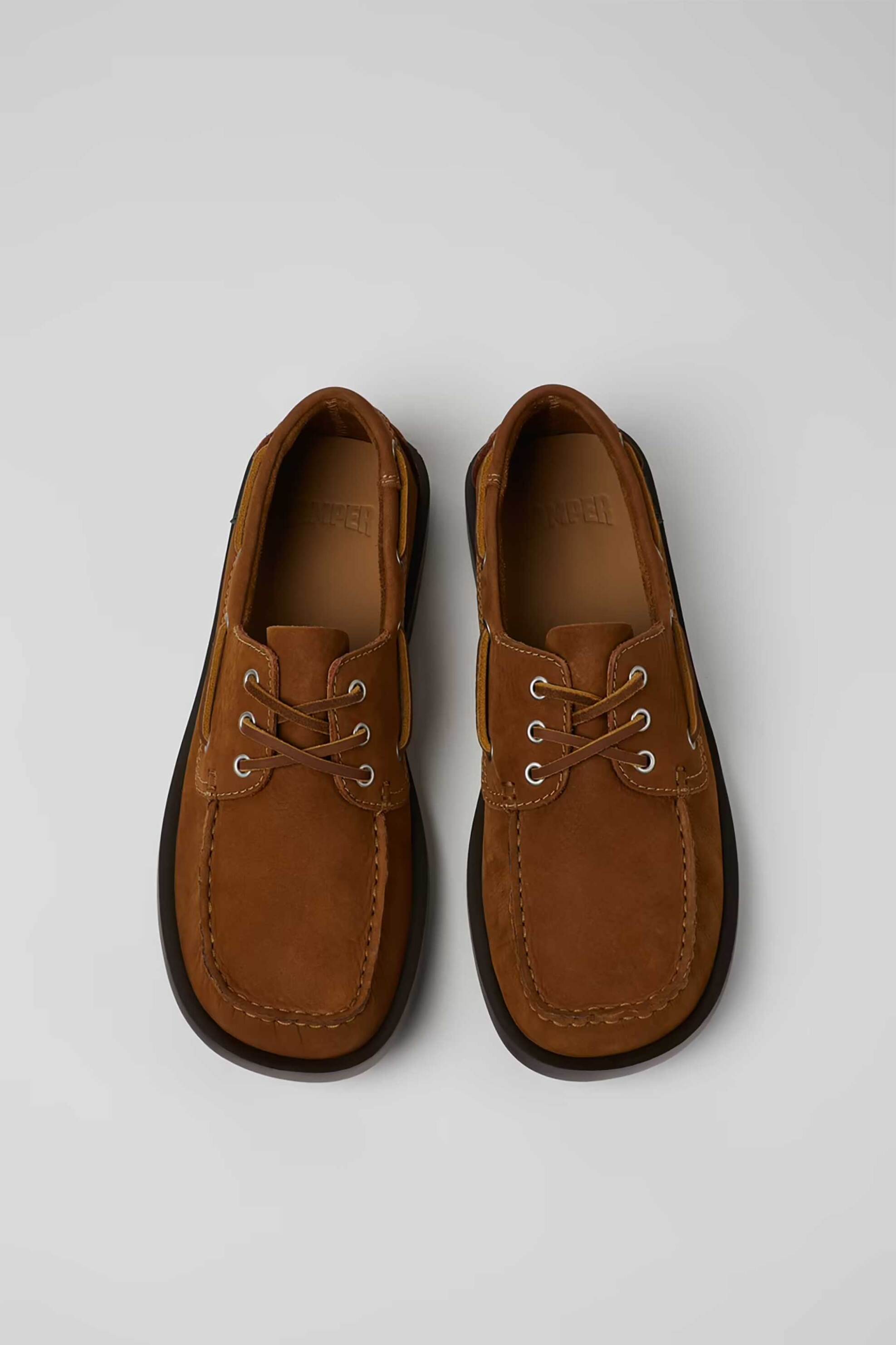 Camper Ανδρικά Suede Μοκασίνια Don - K101013-005 Καφέ