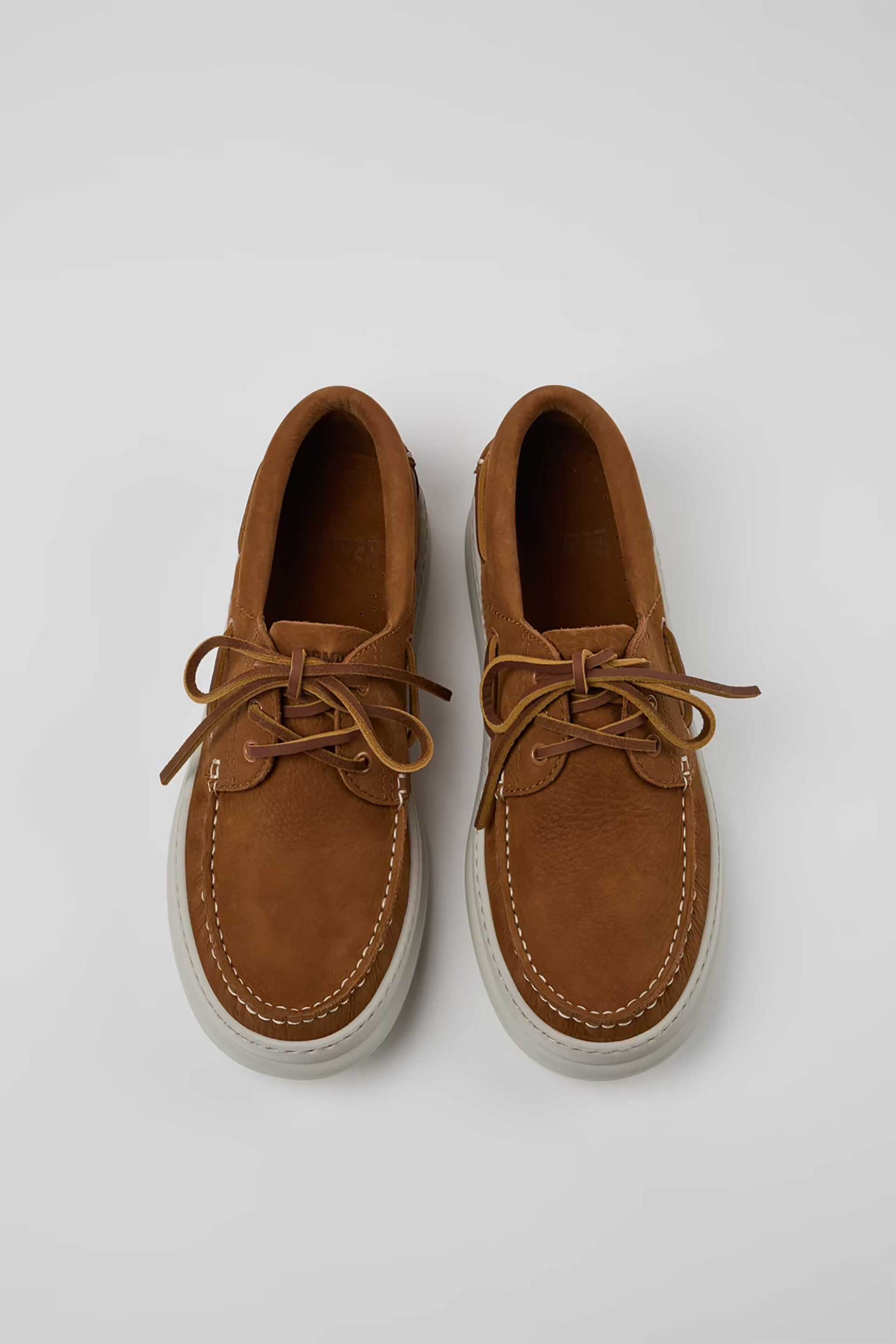 Camper Ανδρικά Δερμάτινα Suede Μοκασίνια Runner - K101073-005 Καφέ