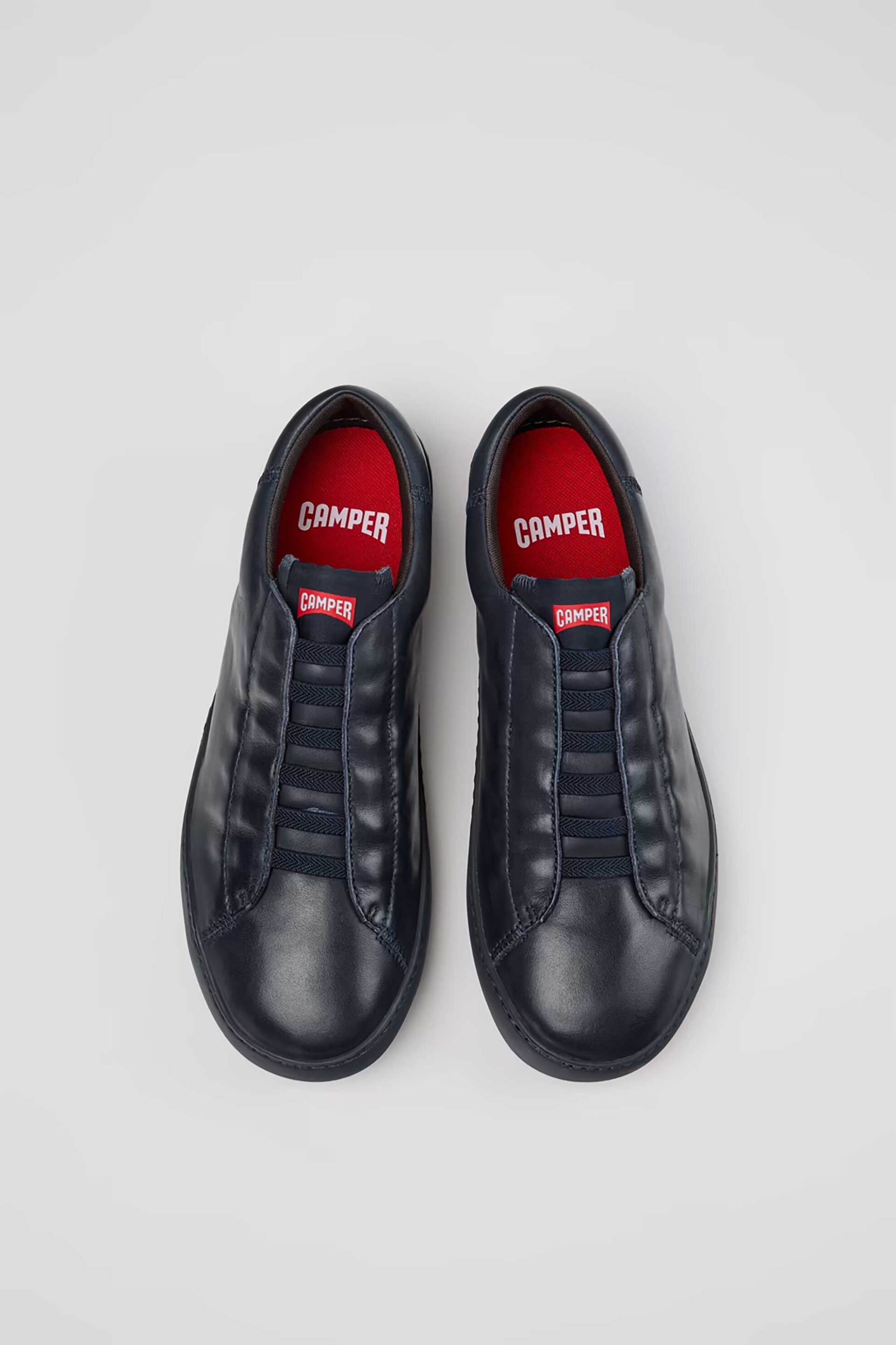 Camper Ανδρικά Δερμάτινα Sneakers με Λογότυπο Peu Touring - K101083-004 Μπλε Σκούρο