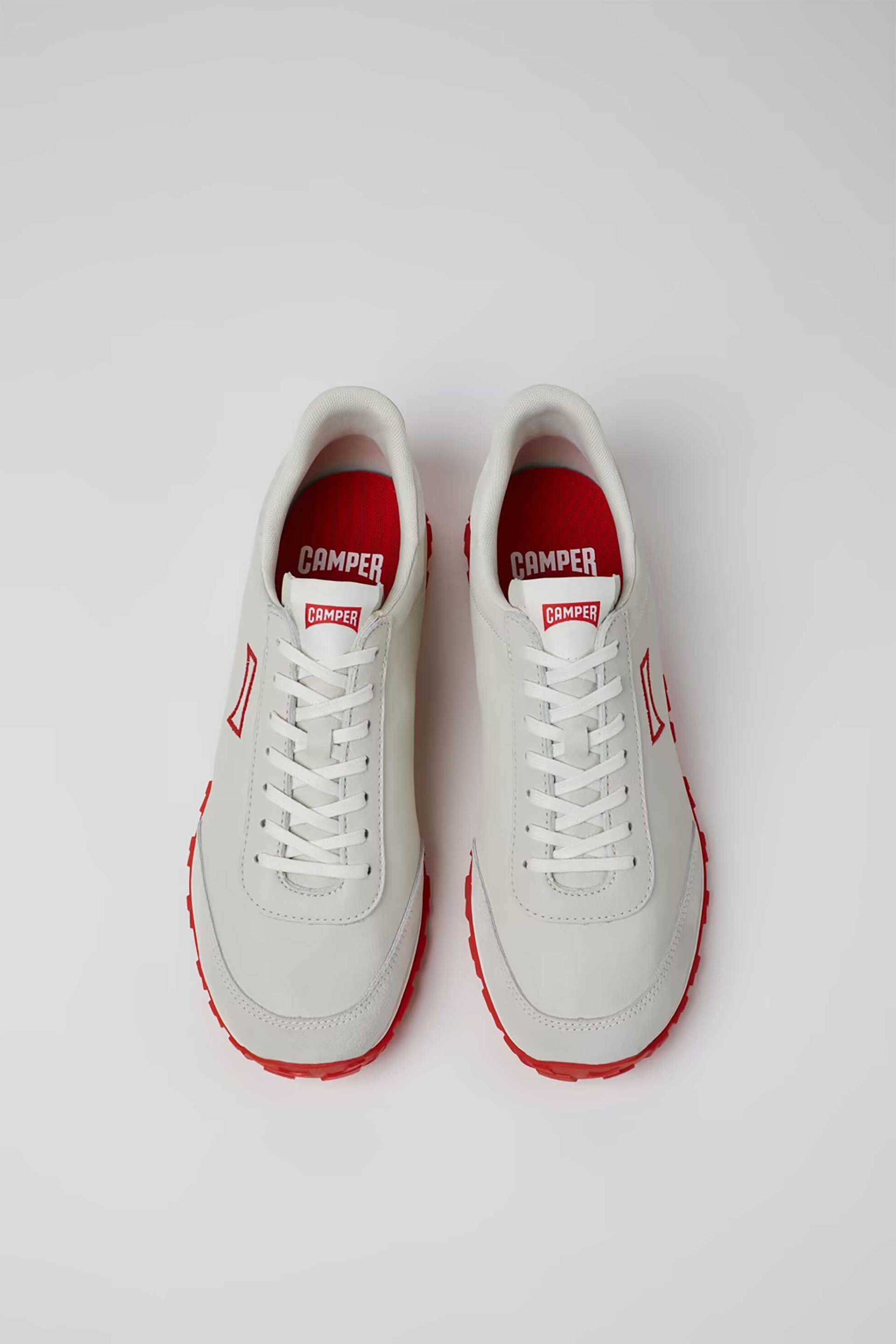 Camper Ανδρικά Δερμάτινα Sneakers με Λογότυπο Drift Walk - K101097-001 Λευκό