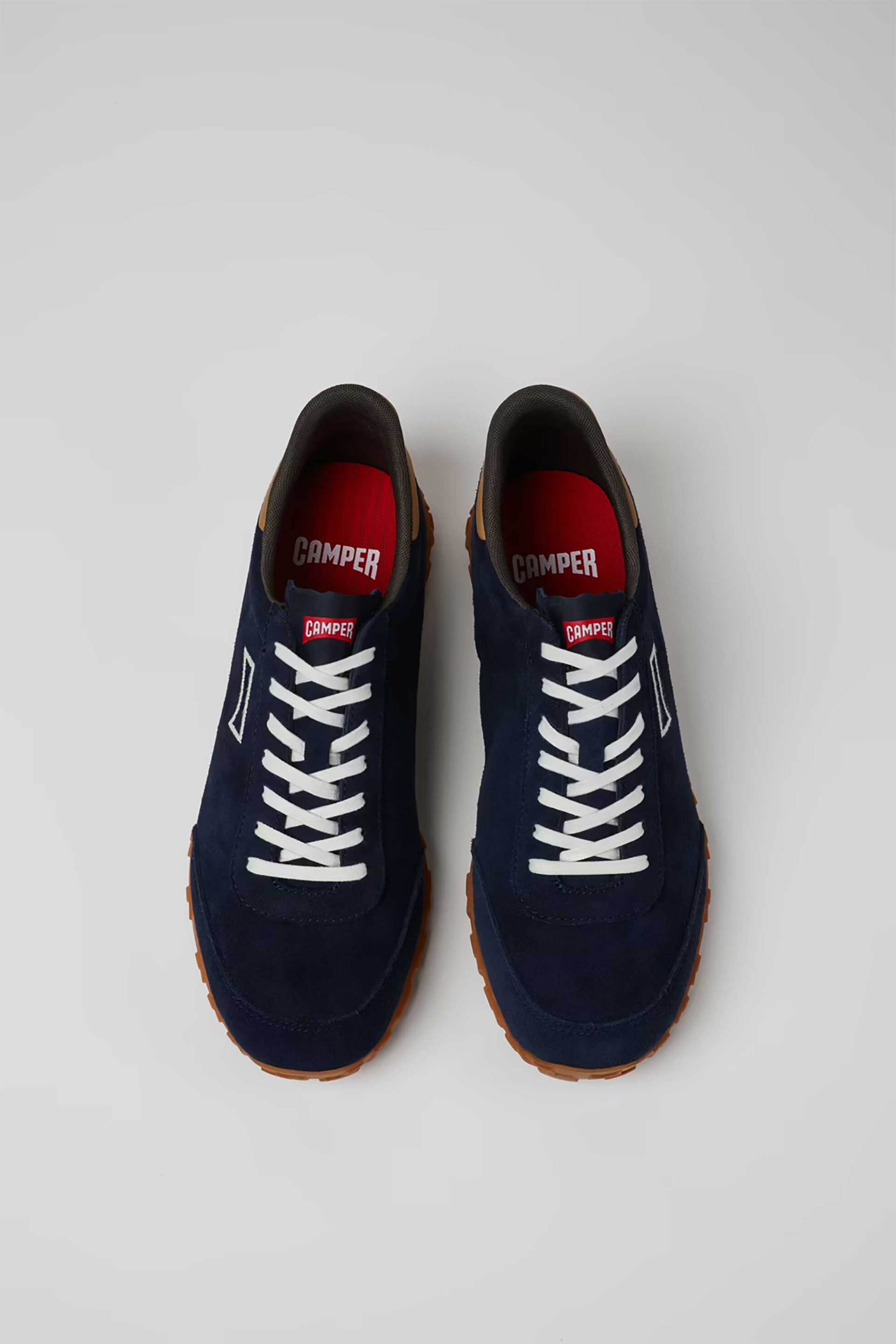 Camper Ανδρικά Δερμάτινα Sneakers με Λογότυπο Drift Walk - K101097-005 Μπλε Σκούρο