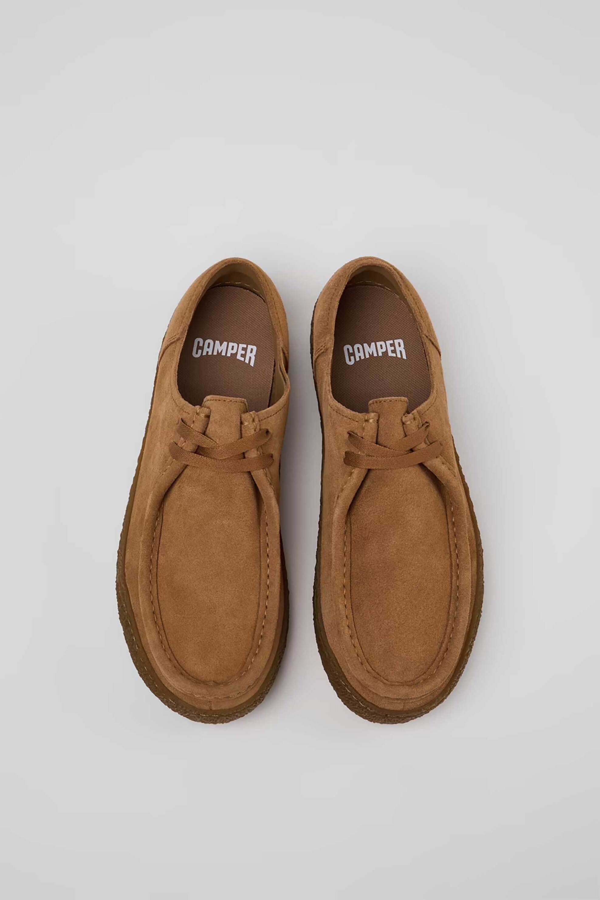 Camper Ανδρικά Suede Παπούτσια με Ελαστικά Κορδόνια Peu Terreno - K101099-002 Καφέ