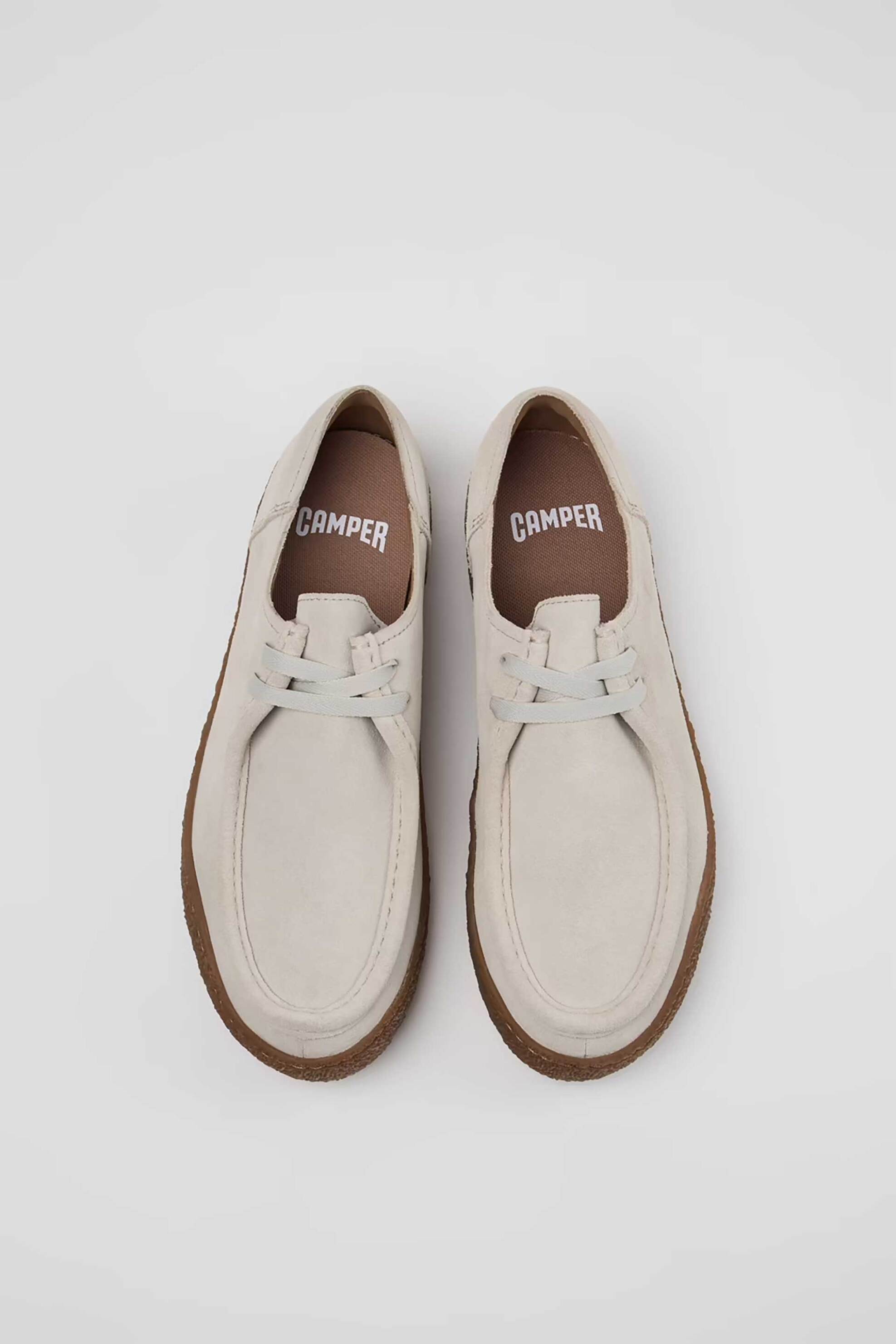 Camper Ανδρικά Suede Παπούτσια με Ελαστικά Κορδόνια Peu Terreno - K101099-003 Μπεζ