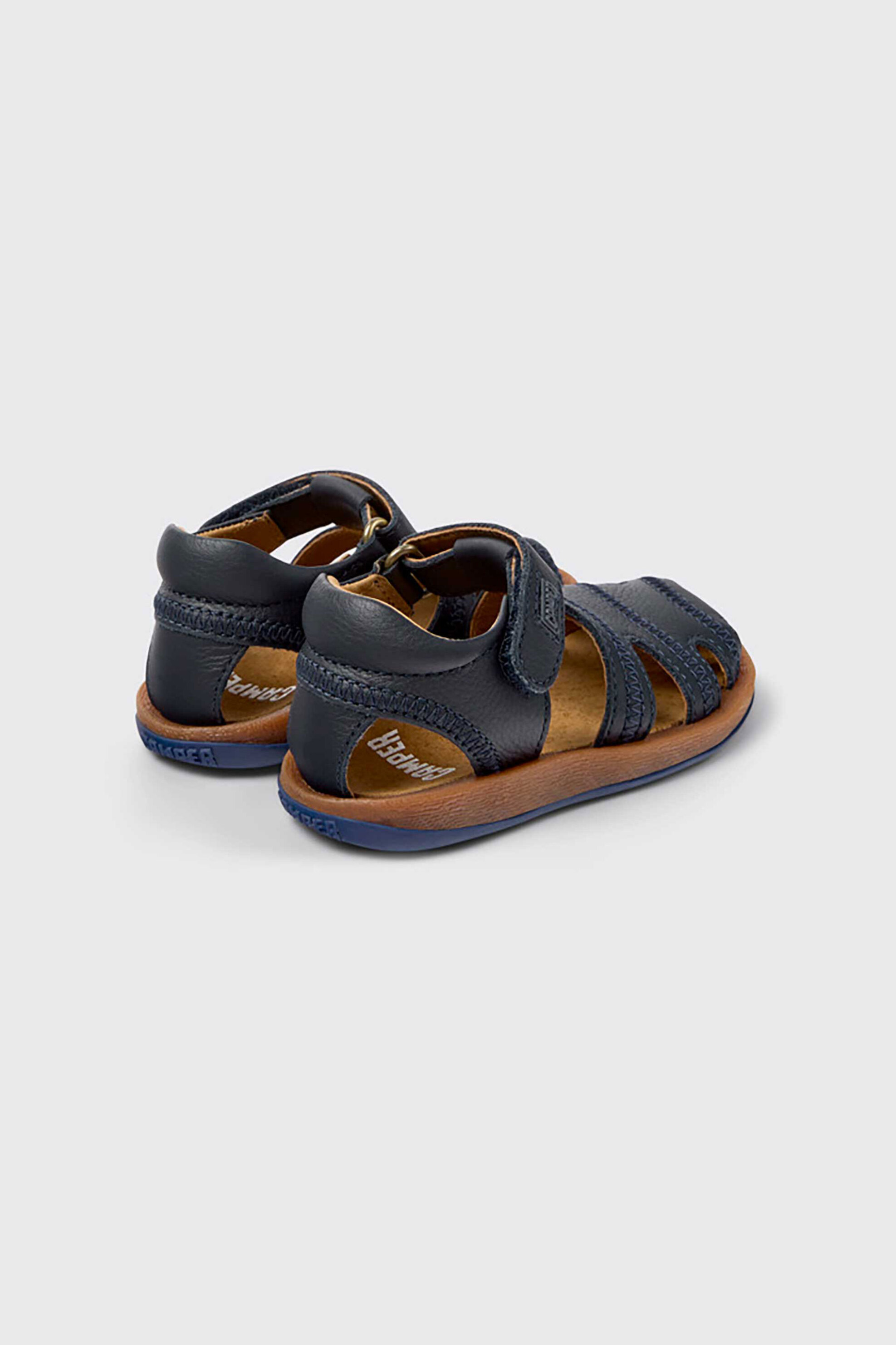 Camper Βρεφικά Δερμάτινα Πέδιλα με Velcro Και Λογότυπο Bicho (21-26) - 80372-054 Μπλε Σκούρο