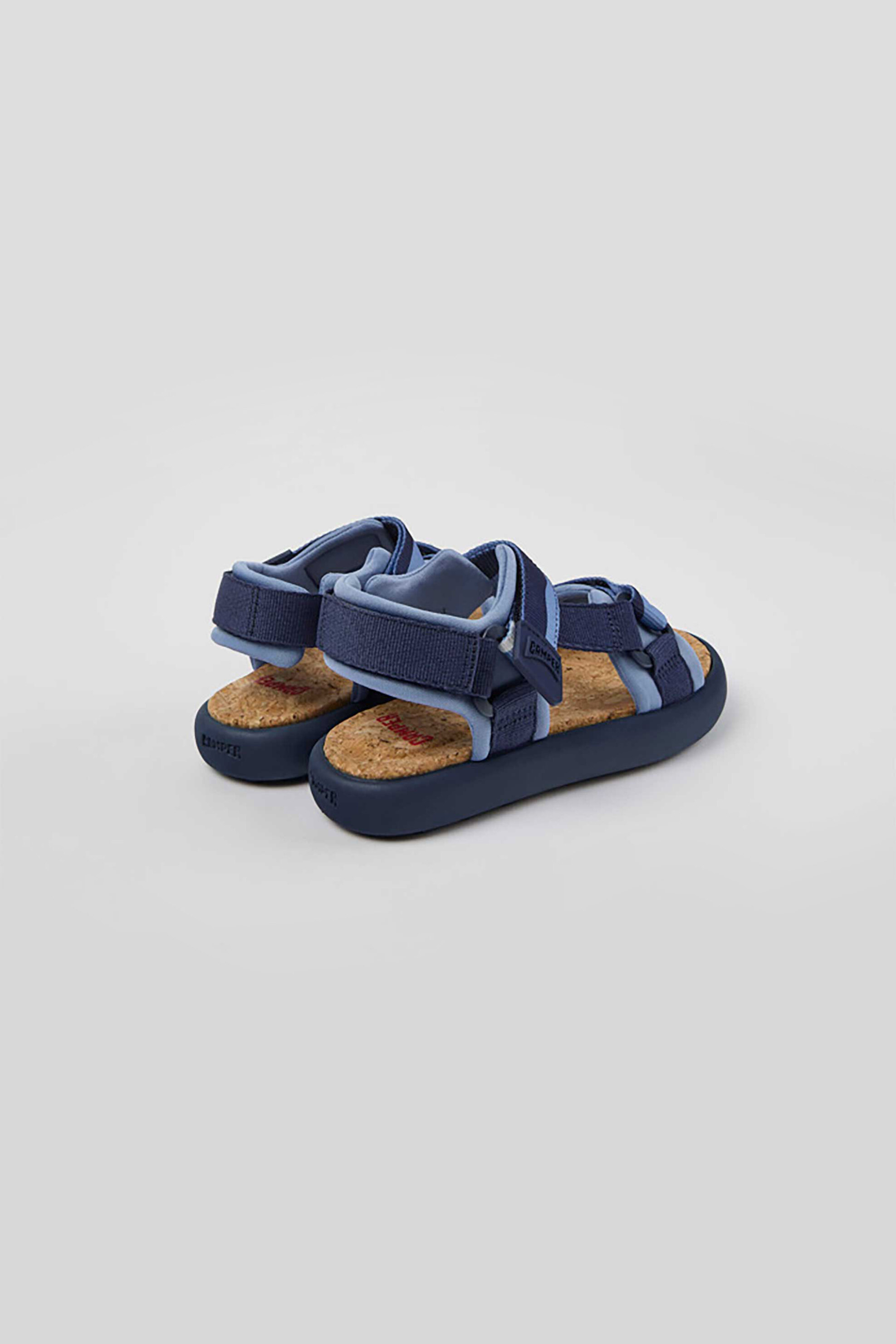 Camper Παιδικά Υφασμάτινα Σανδάλια με Velcro Και Λογότυπο Pelotas Flota (28-34) - K800579-001-1 Μπλε Σκούρο