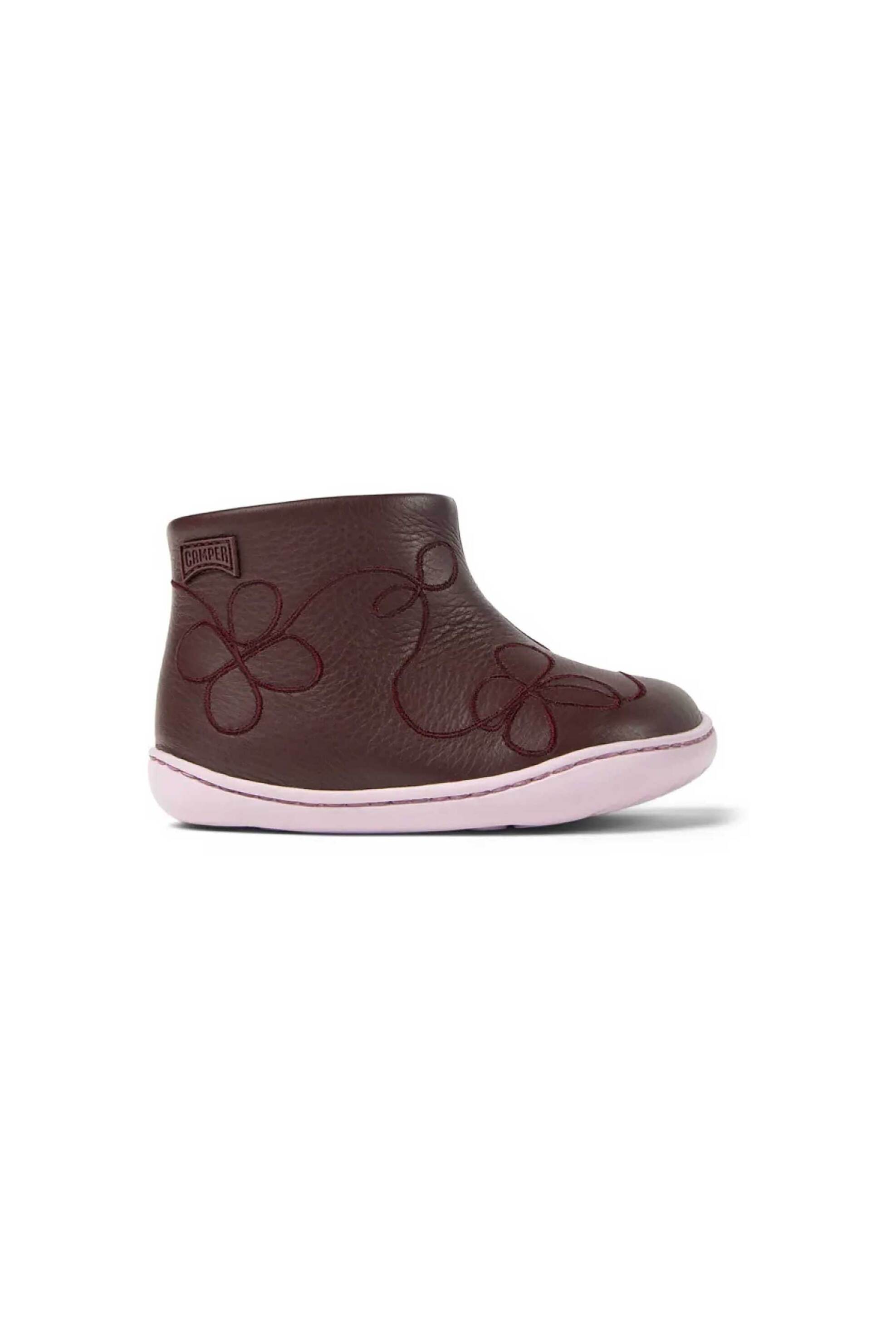 CAMPER Camper βρεφικά δερμάτινα μποτάκια "Peu Cami" - K900205-005 Καφέ
