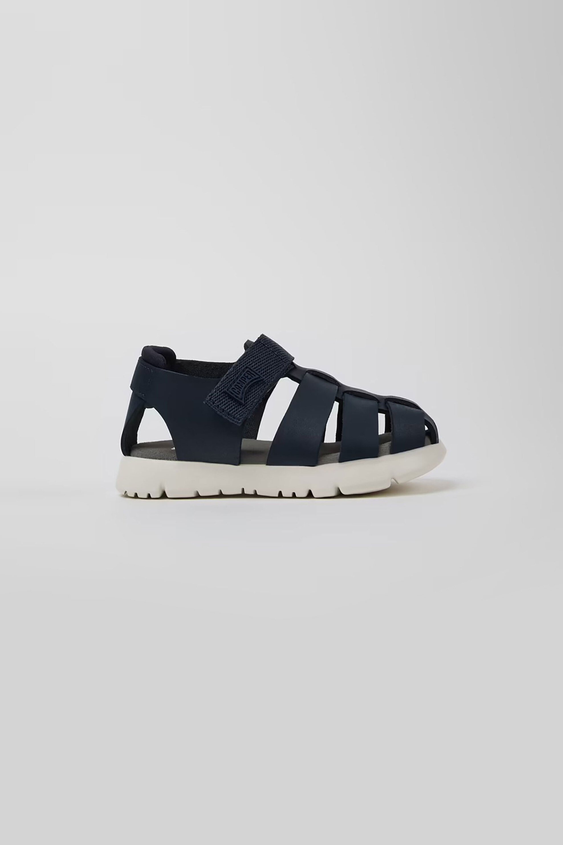 Camper βρεφικά πέδιλα από δέρμα και ύφασμα "Oruga" - K800489-013 Μπλε Σκούρο