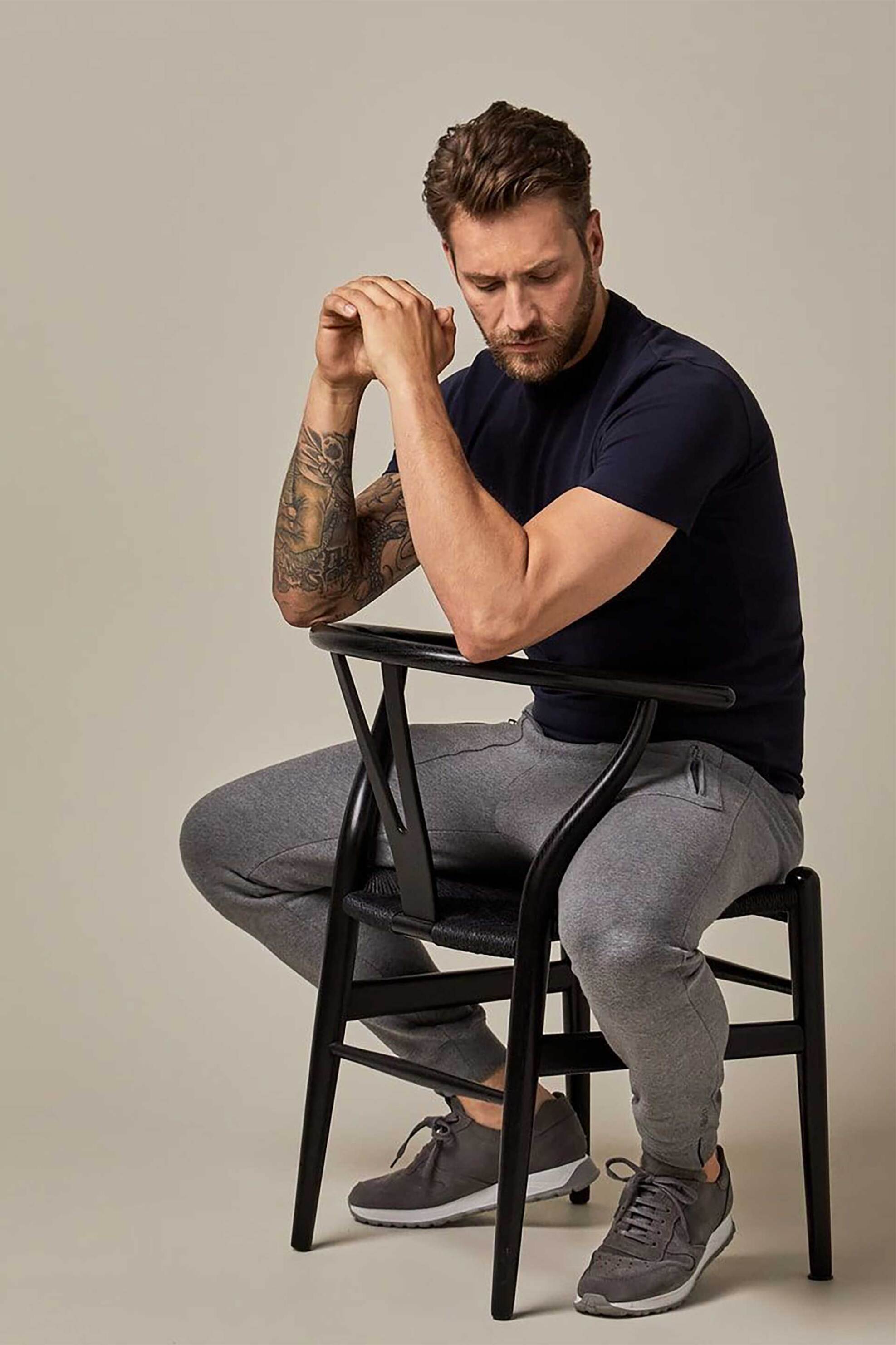 PROFUOMO Profuomo ανδρικό βαμβακερό T-shirt Normal Fit - PP2T00001C Σκούρο Μπλε