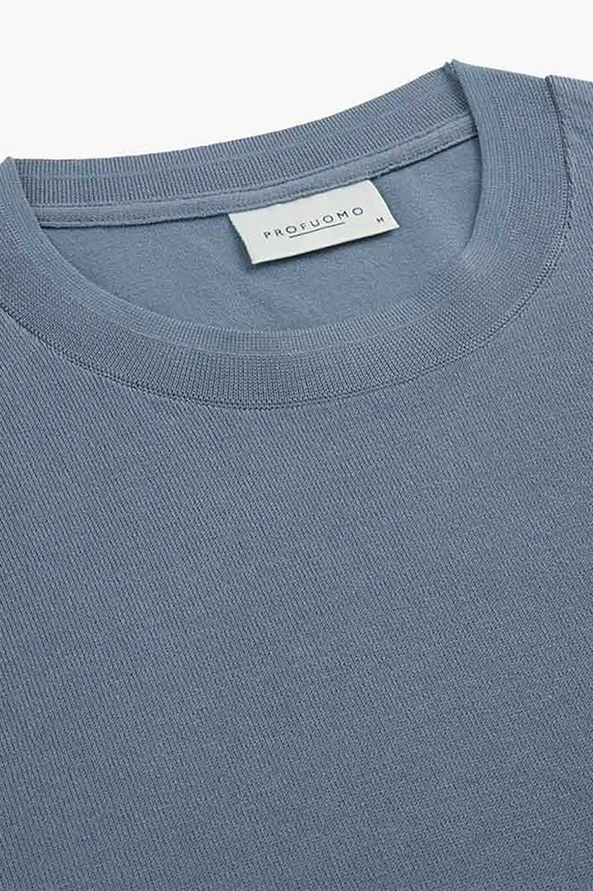 Profuomo ανδρικό πουλόβερ μονόχρωμο Regular Fit - PPVJ10017A Μπλε φωτογραφία