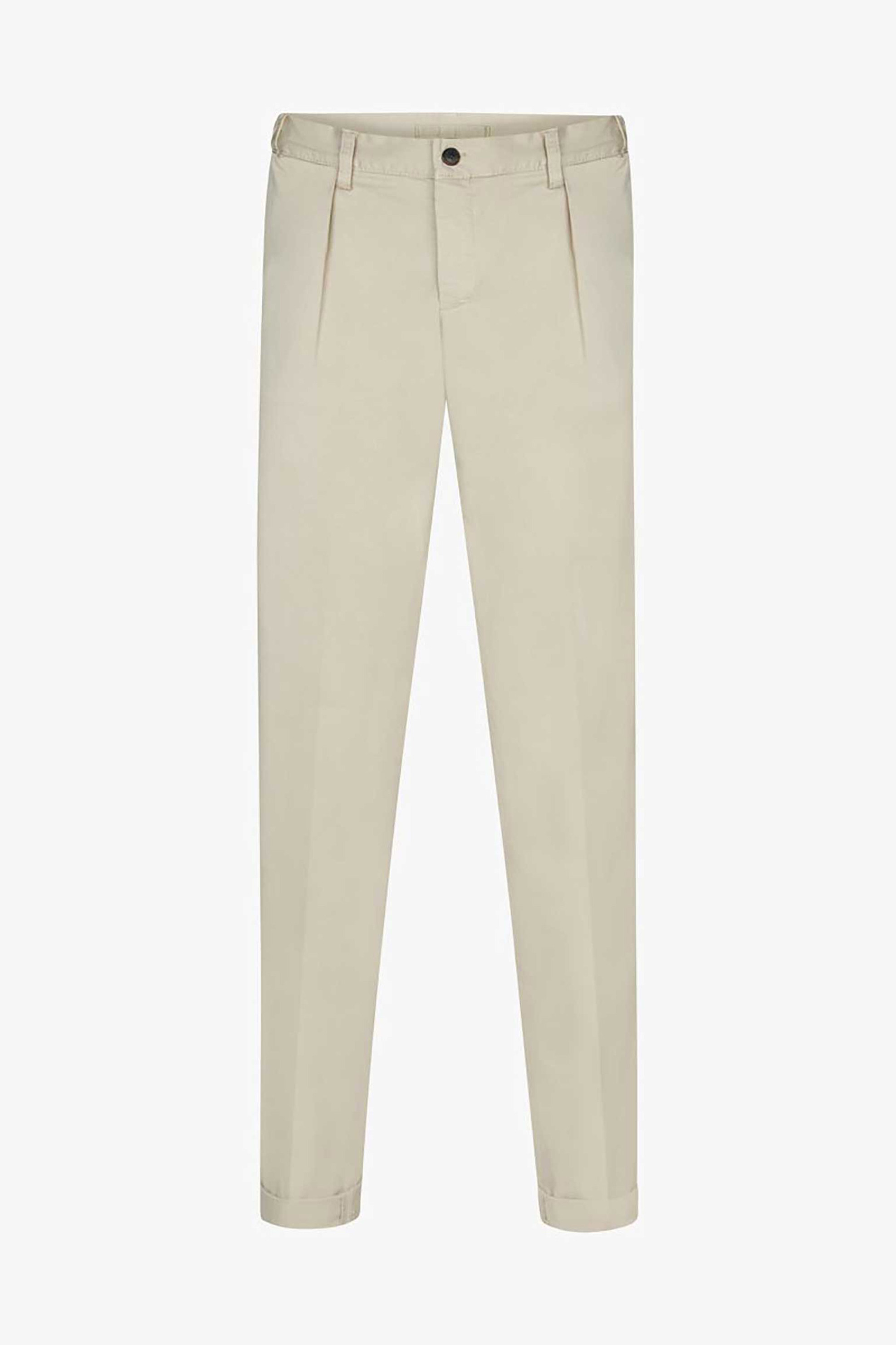 Profuomo Ανδρικό Chino Παντελόνι Μονόχρωμο Relaxed Fit 828 - Ppvq10024A Μπεζ