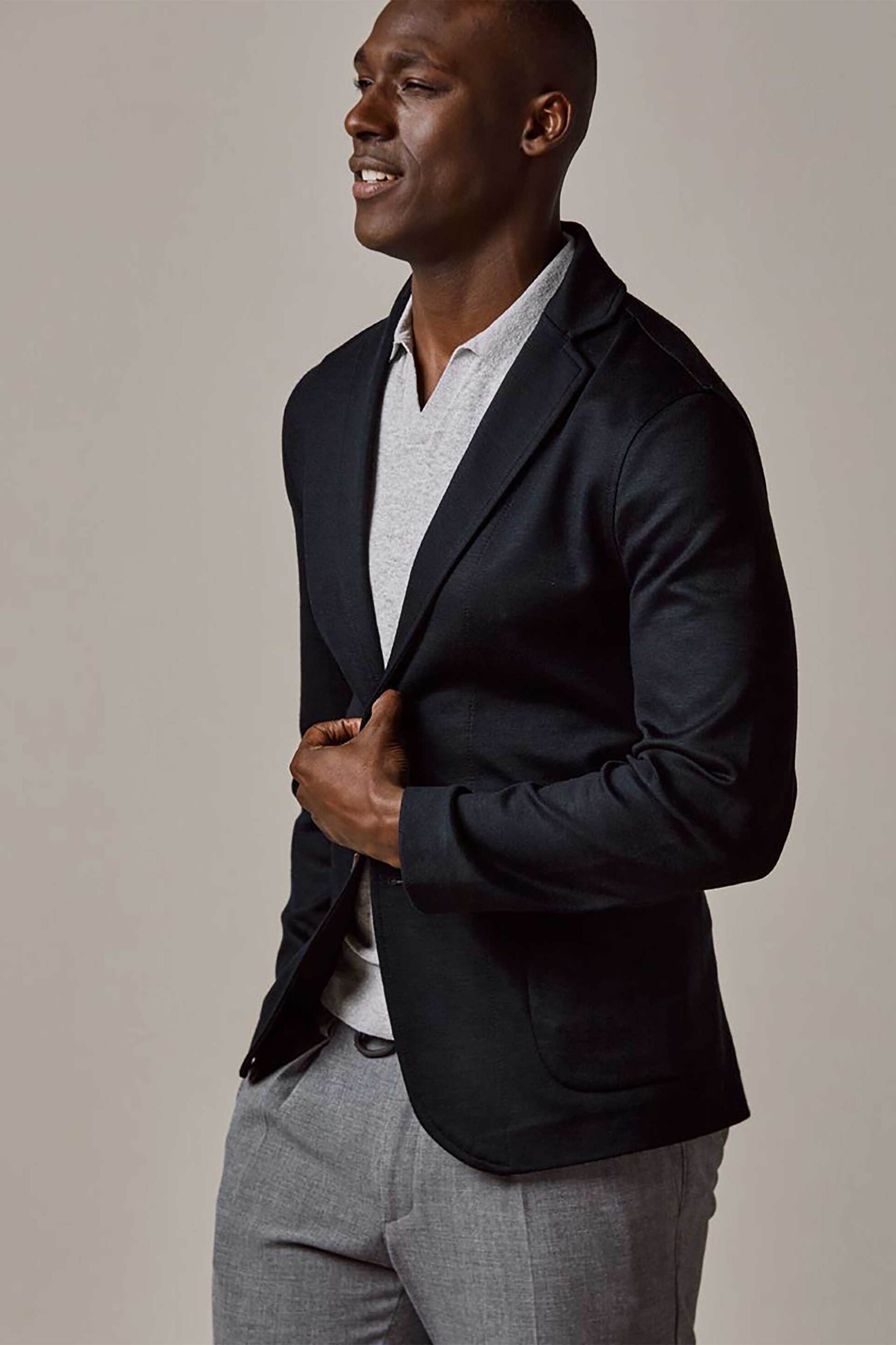 Profuomo ανδρικό πλεκτό σακάκι - PPVP10003D Σκούρο Μπλε φωτογραφία