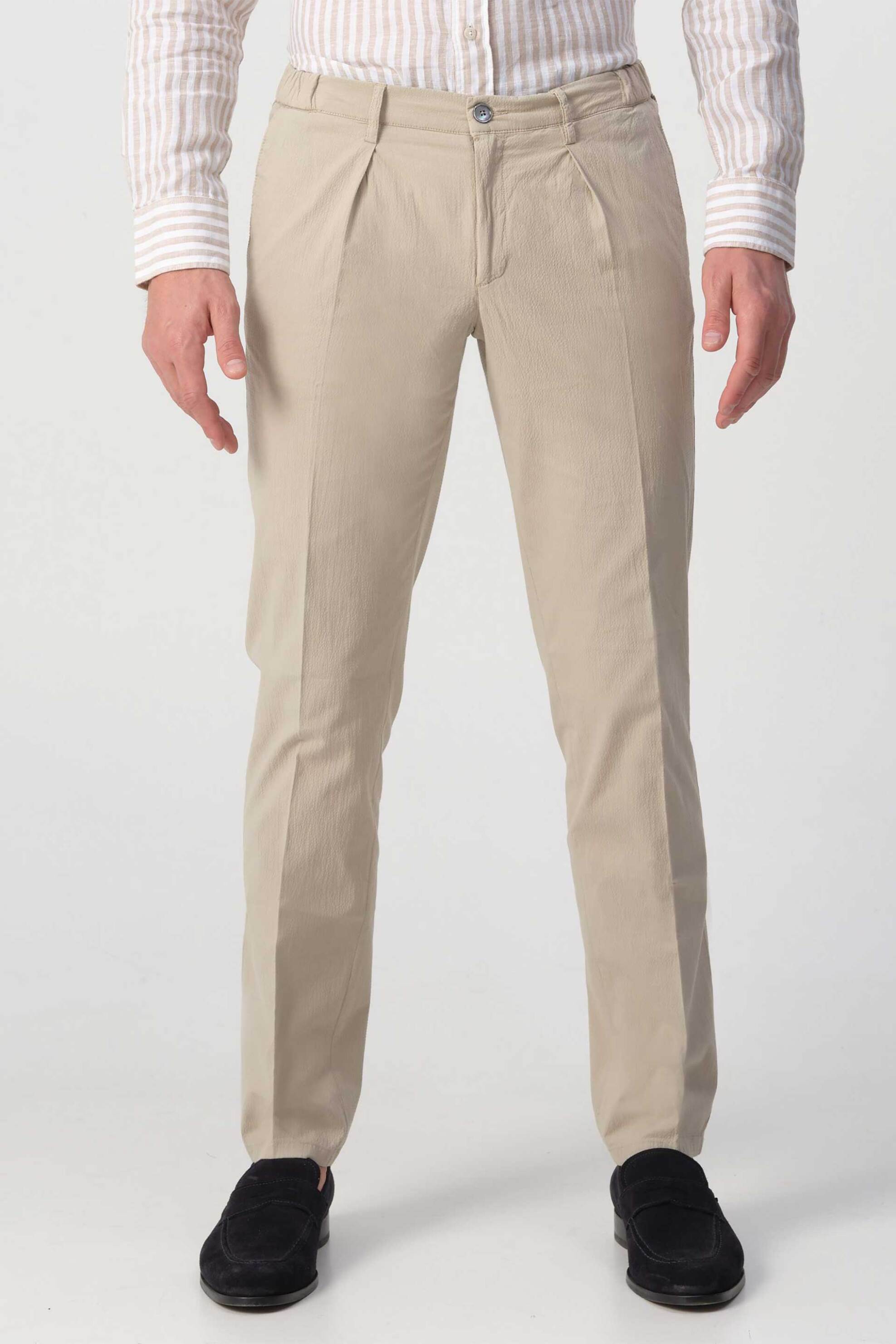 Profuomo ανδρικό chino παντελόνι Relaxed Fit - PPVQ10026A Μπεζ