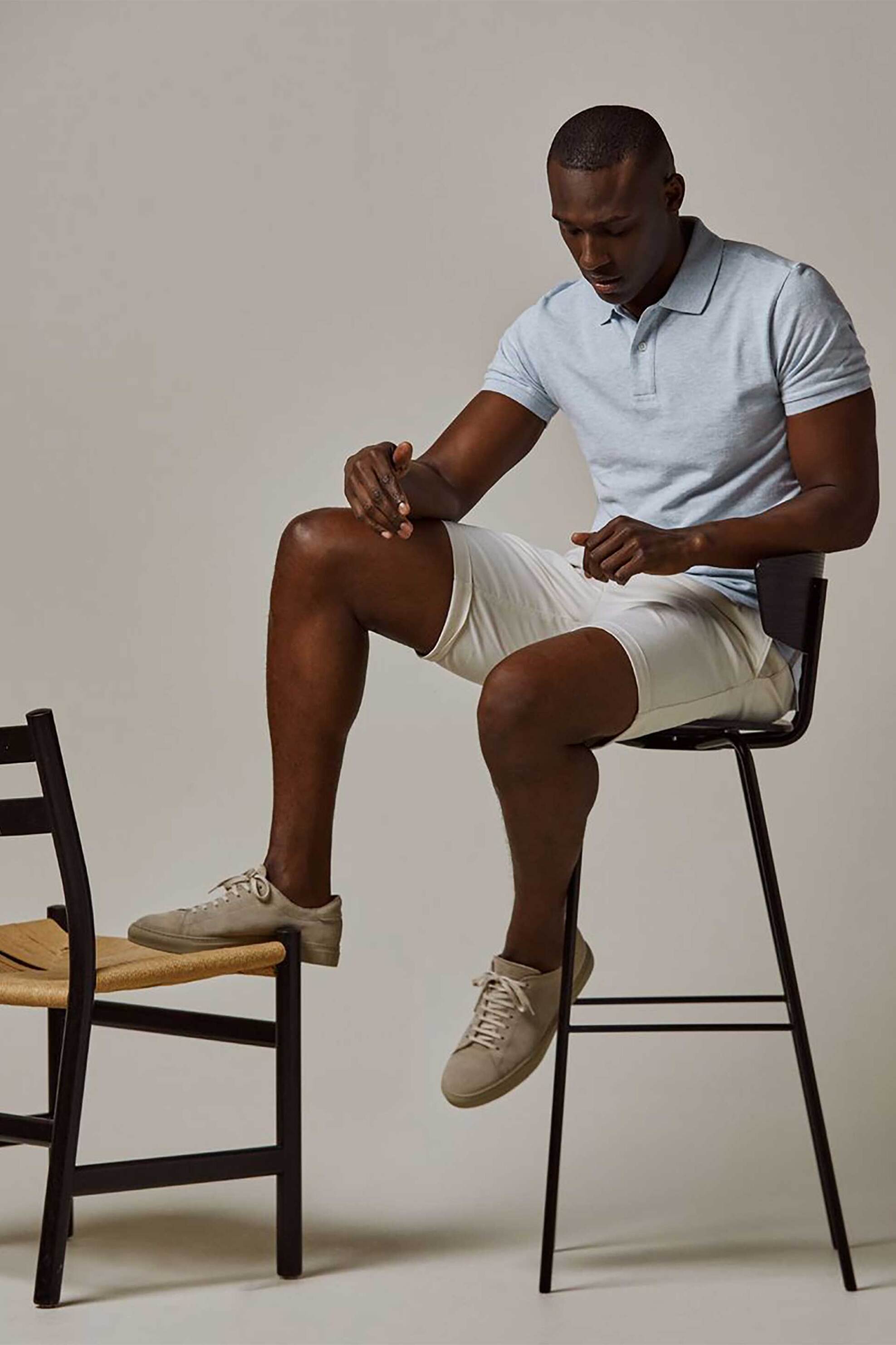 Profuomo ανδρική κοντομάνικη πόλο μπλούζα πικέ Slim Fit - PPVJ10040P Μπλε Ανοιχτό