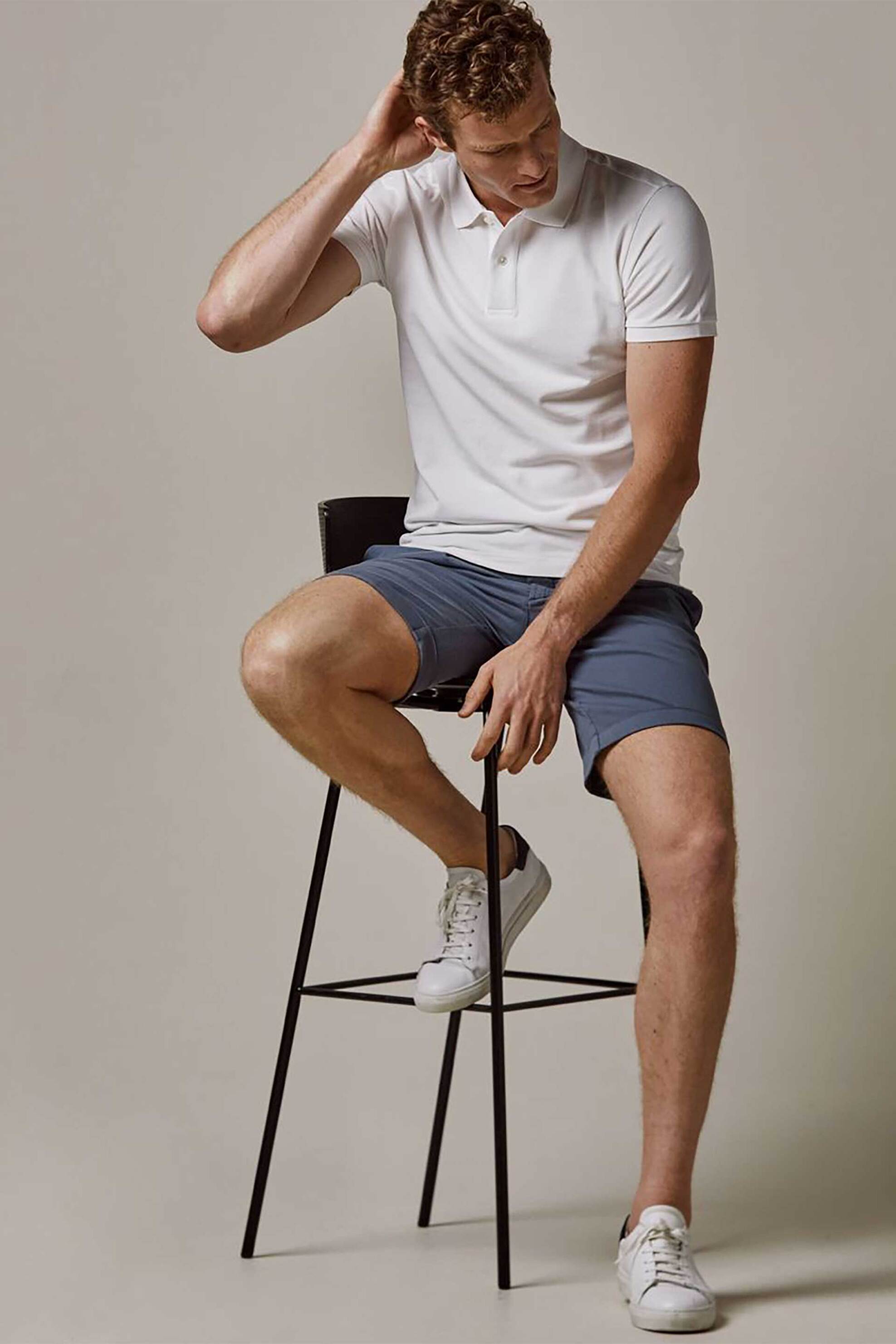 Profuomo ανδρική κοντομάνικη πόλο μπλούζα πικέ Slim Fit - PPVJ10040A Λευκό