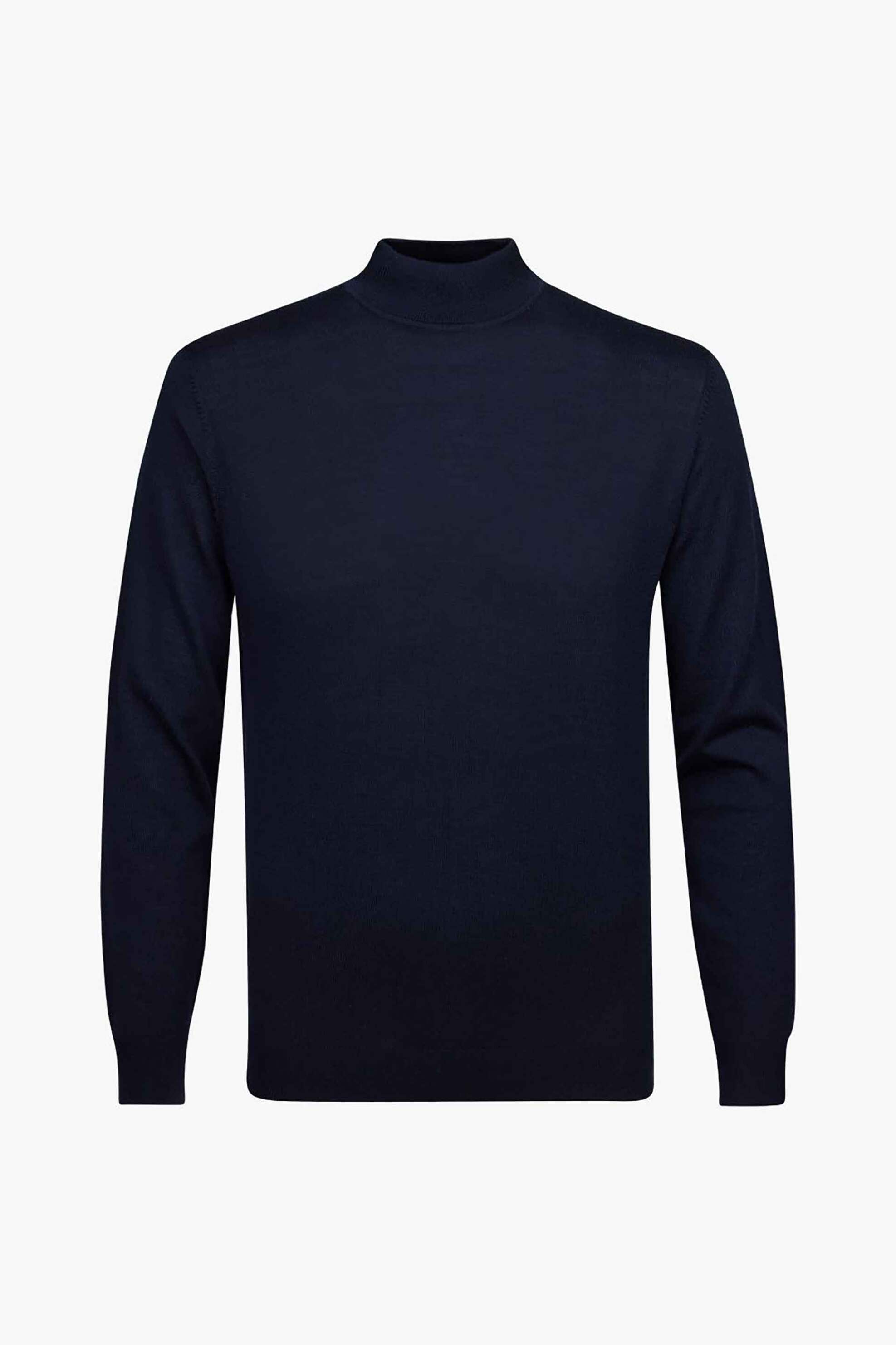 Profuomo ανδρικό μάλλινο πουλόβερ με ψηλό λαιμό Normal Fit - PPVJ30004C Σκούρο Μπλε φωτογραφία