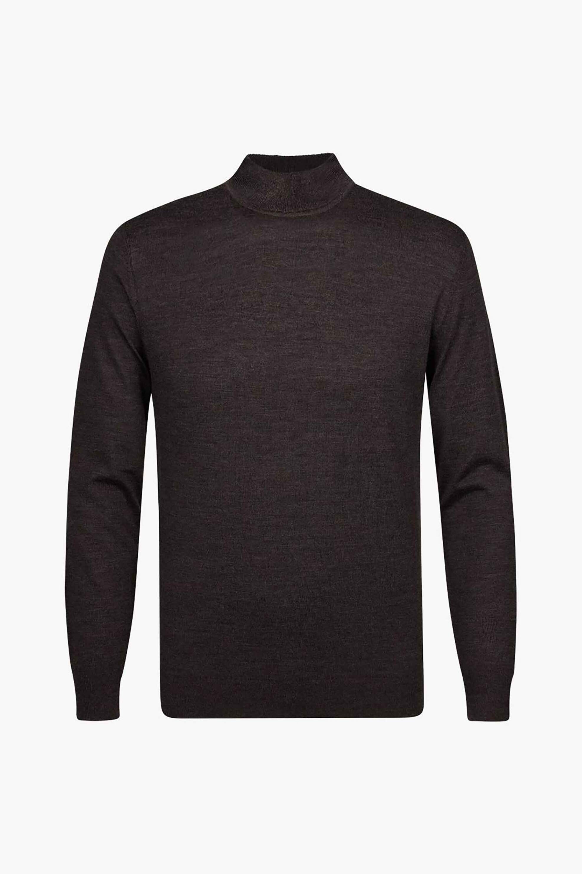 Profuomo ανδρικό μάλλινο πουλόβερ με ψηλό λαιμό Normal Fit - PPVJ30004D Καφέ φωτογραφία