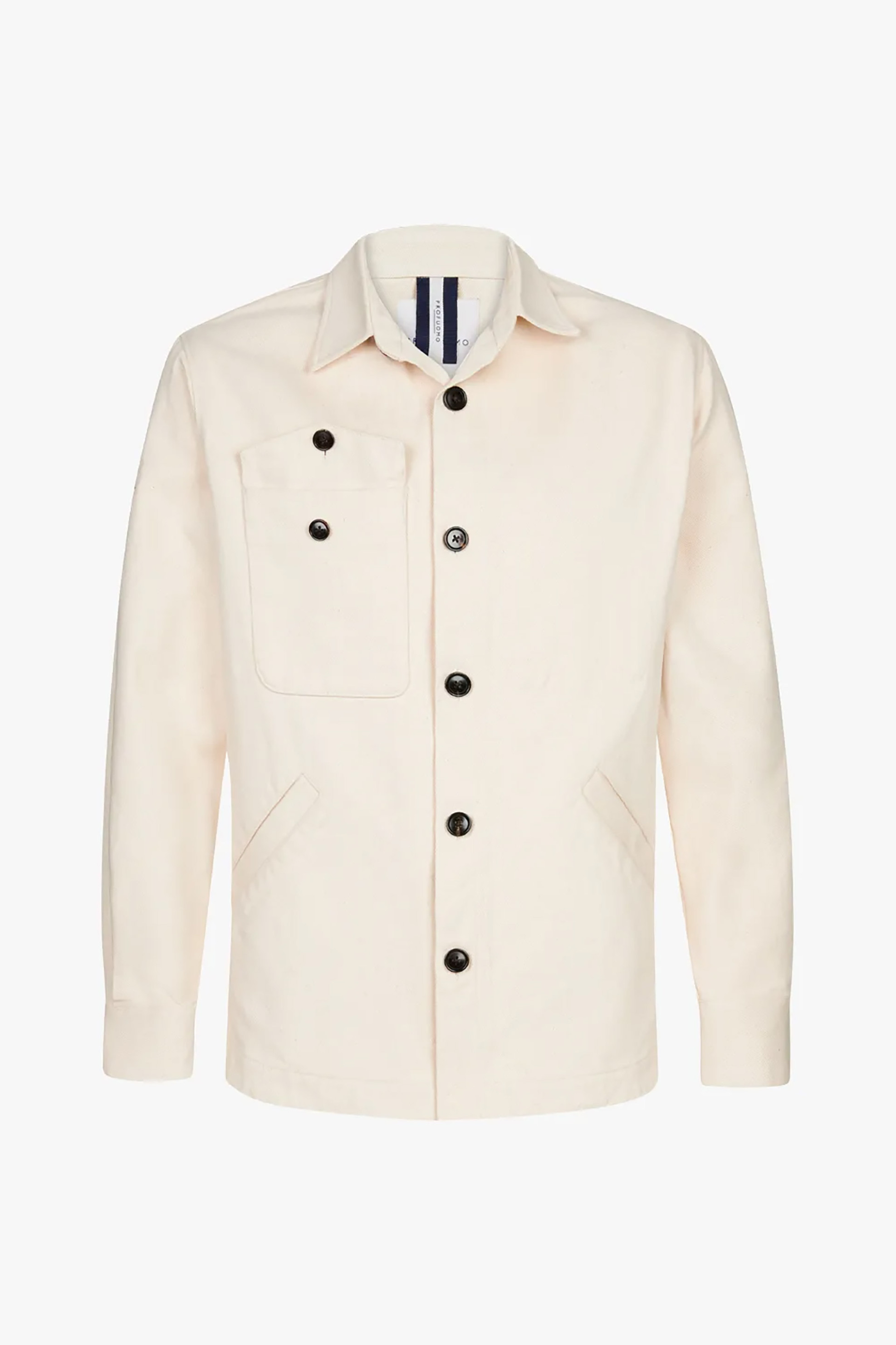 Profuomo Ανδρικό Overshirt με Τσέπες Loose Fit - Ppwf10011A Κρέμ