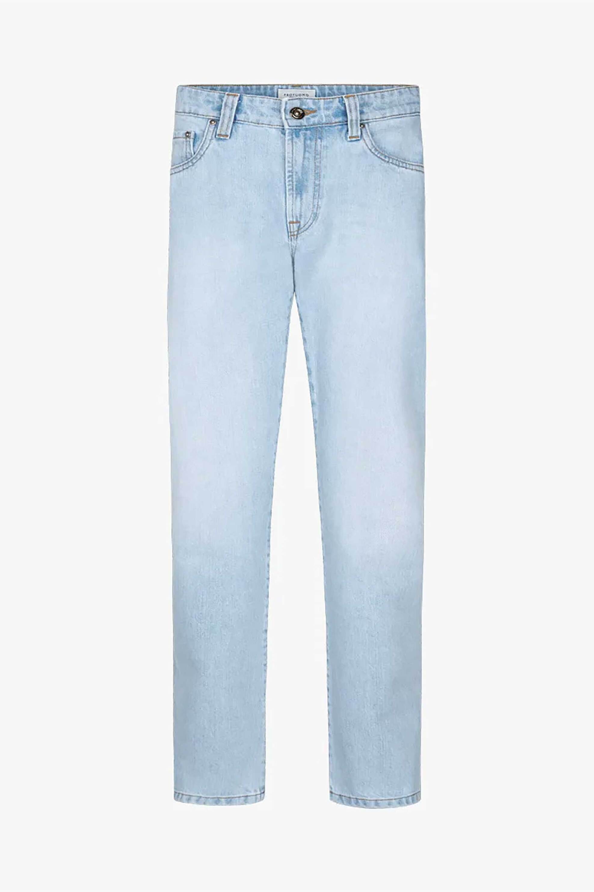 Profuomo Ανδρικό Τζιν Παντελόνι Πεντάτσεπο Relaxed Fit - Ppwq10040A Μπλε Ανοιχτό