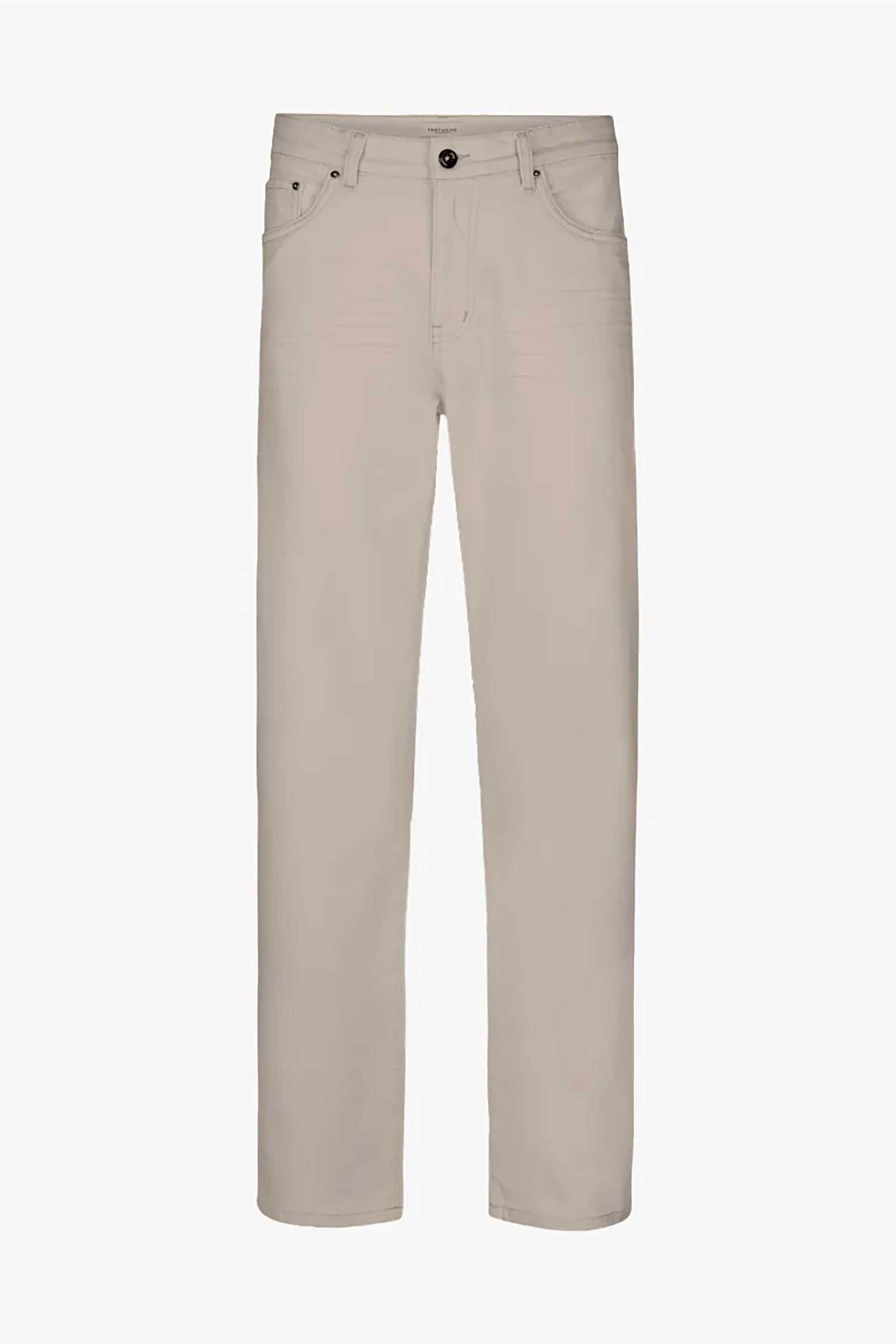 Profuomo Ανδρικό Παντελόνι Πεντάτσεπο Relaxed Fit - Ppwq10041A Κρέμ