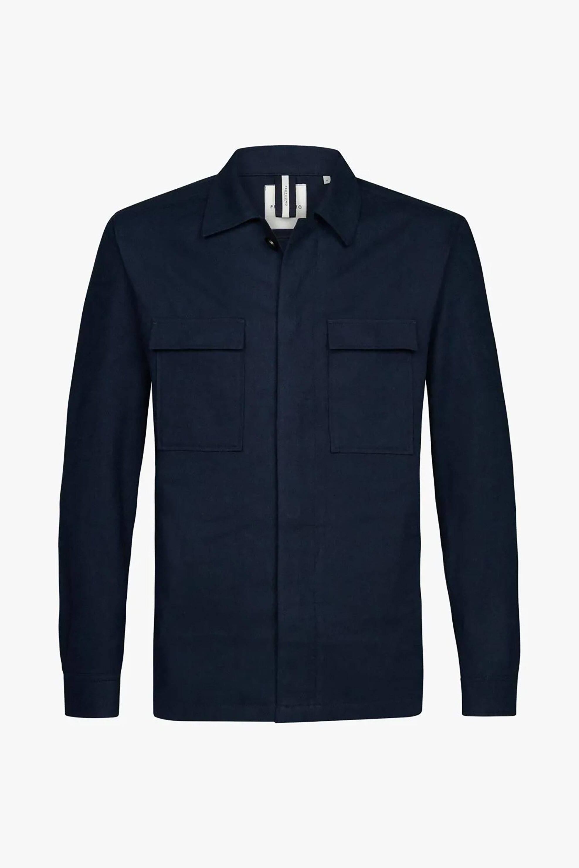 Profuomo Ανδρικό Κοτλέ Overshirt με Τσέπη Normal Fit - Ppwf10006A Σκούρο Μπλε