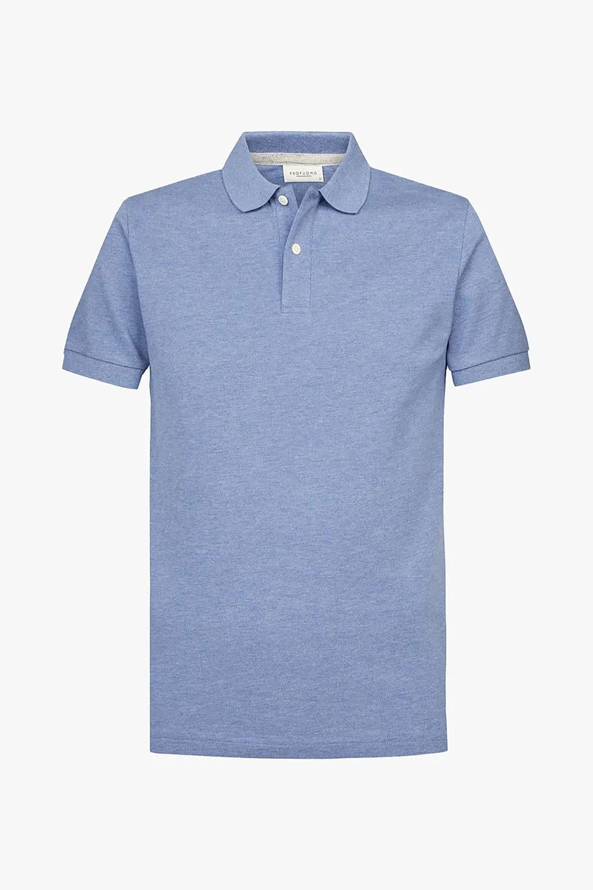 Profuomo Ανδρική Πικέ Μπλούζα Πόλο Normal Fit - Ppwd10019O Μπλε Ανοιχτό