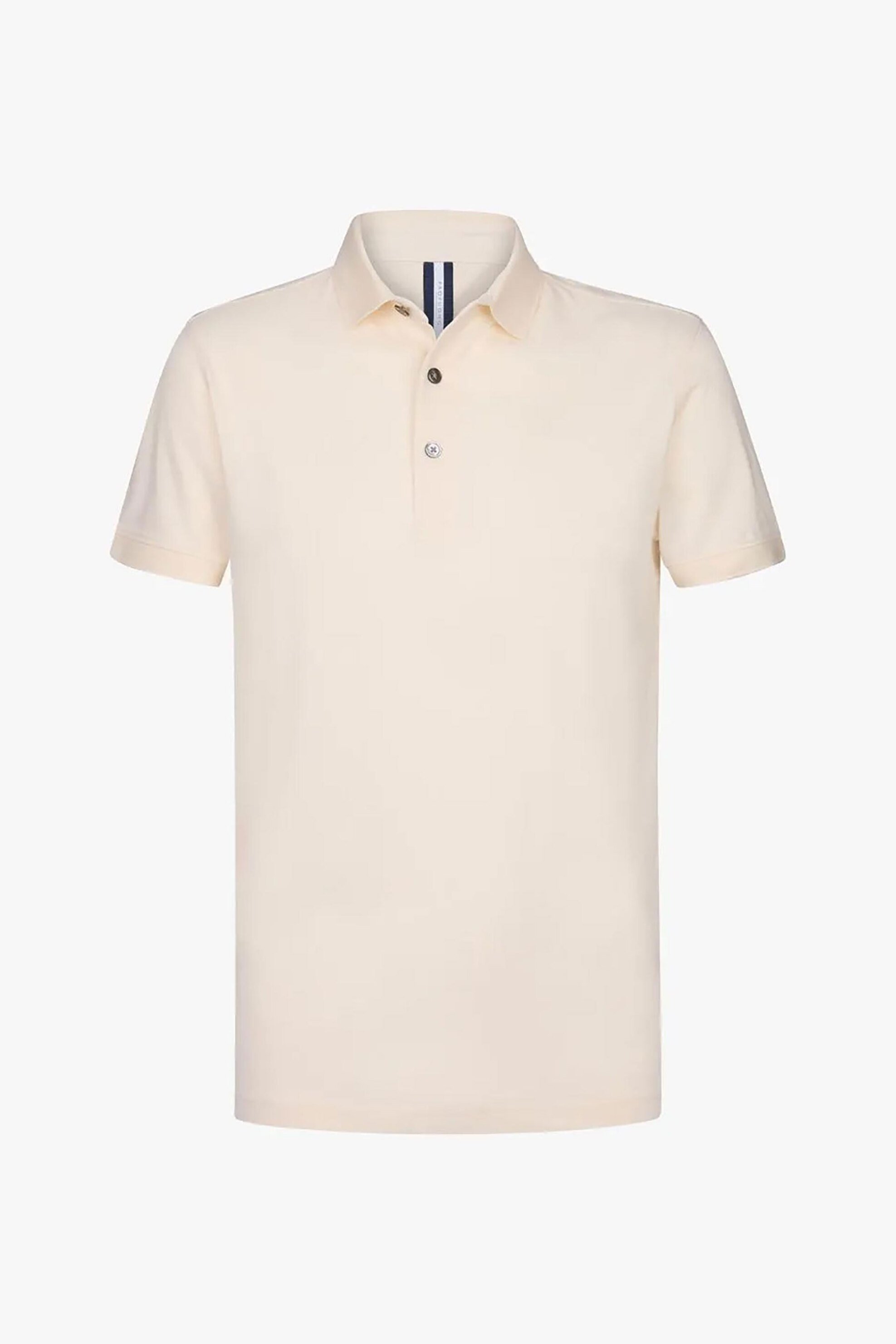 Profuomo Ανδρική Πικέ Μπλούζα Πόλο Normal Fit - Ppwd10020A Κρέμ
