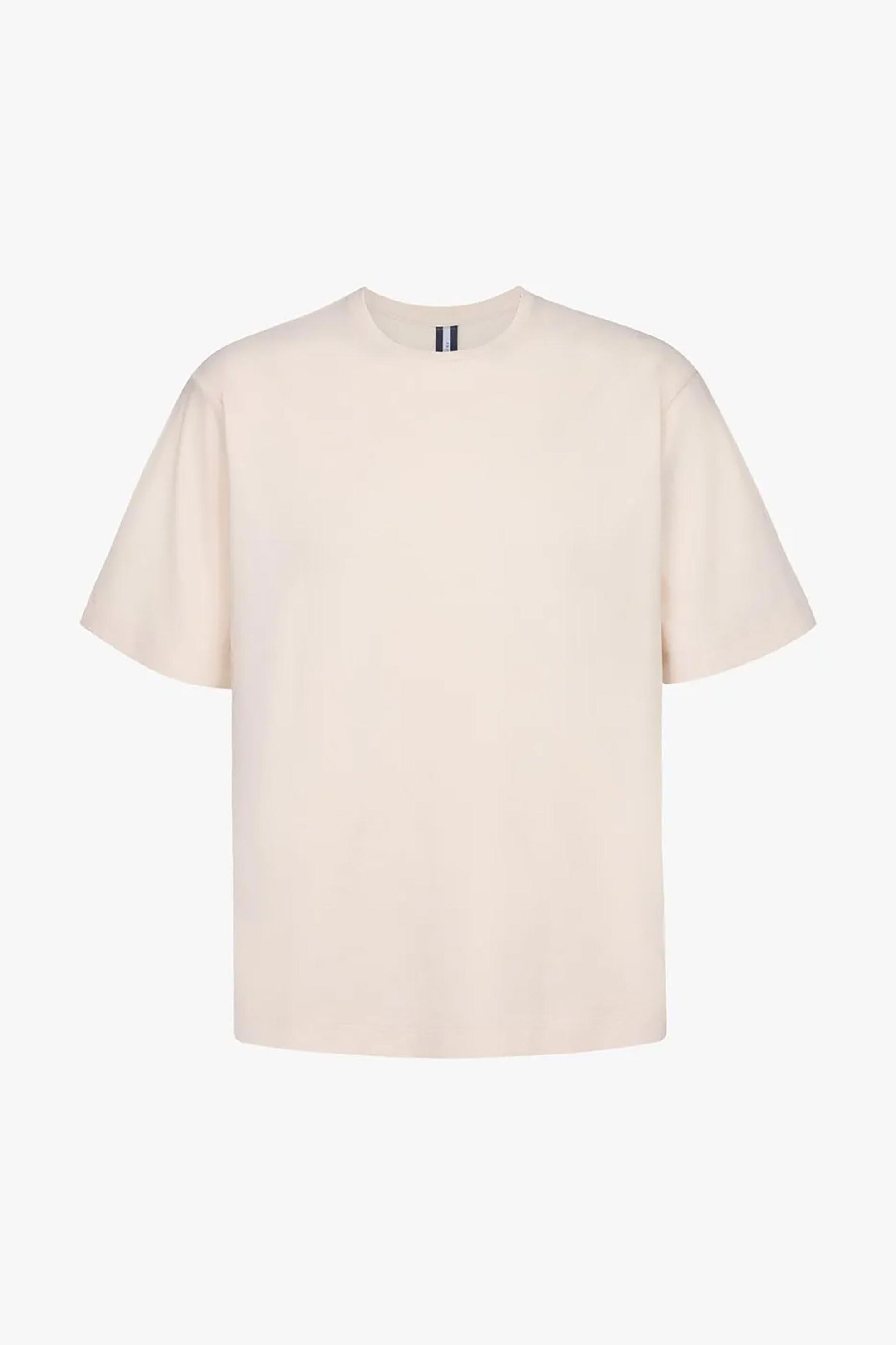 Profuomo Ανδρικό T-Shirt Μονόχρωμο Loose Fit - Ppwt10003B Κρέμ