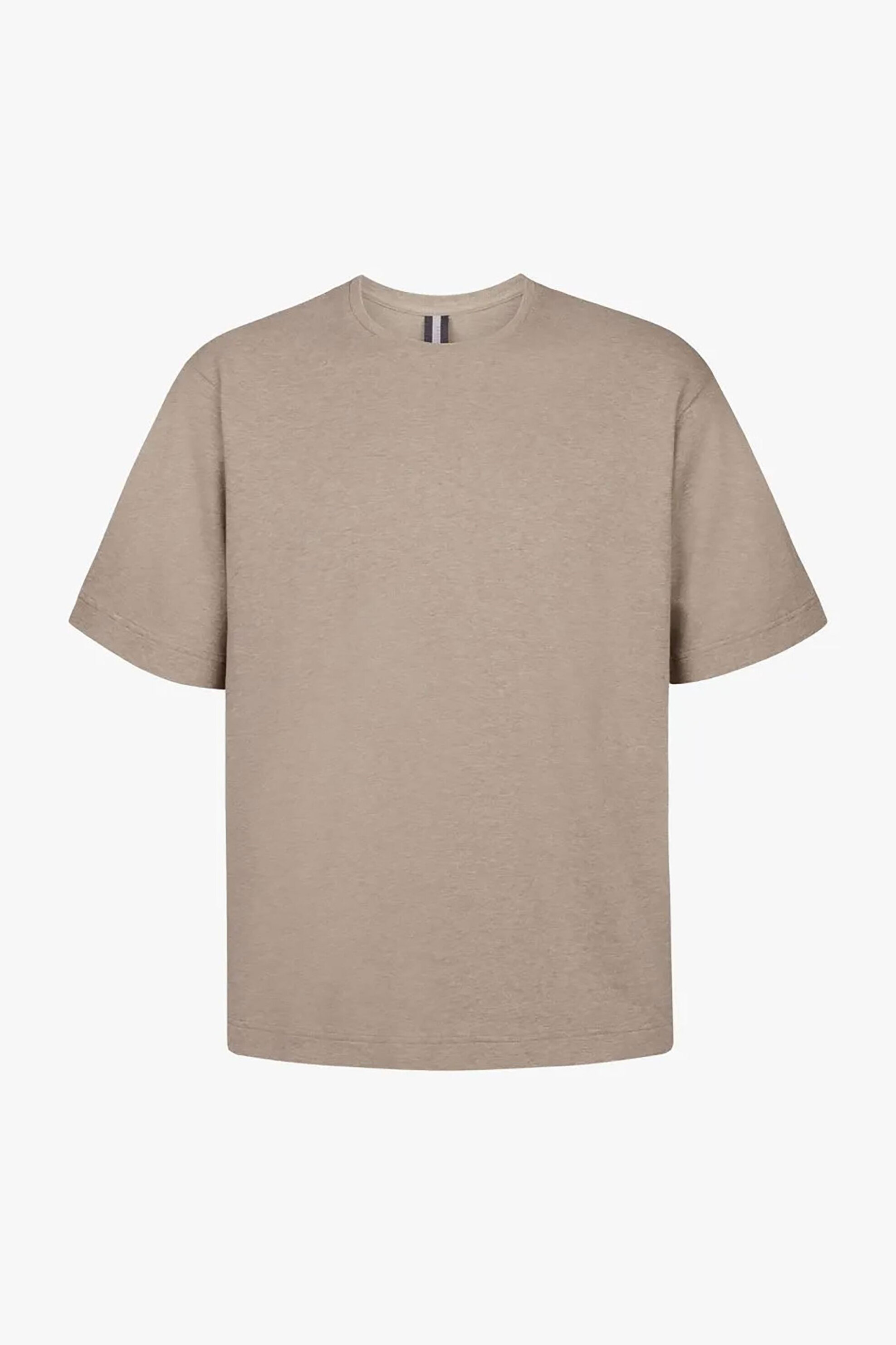Profuomo Ανδρικό T-Shirt Μονόχρωμο Loose Fit - Ppwt10003F Καφέ Ανοιχτό