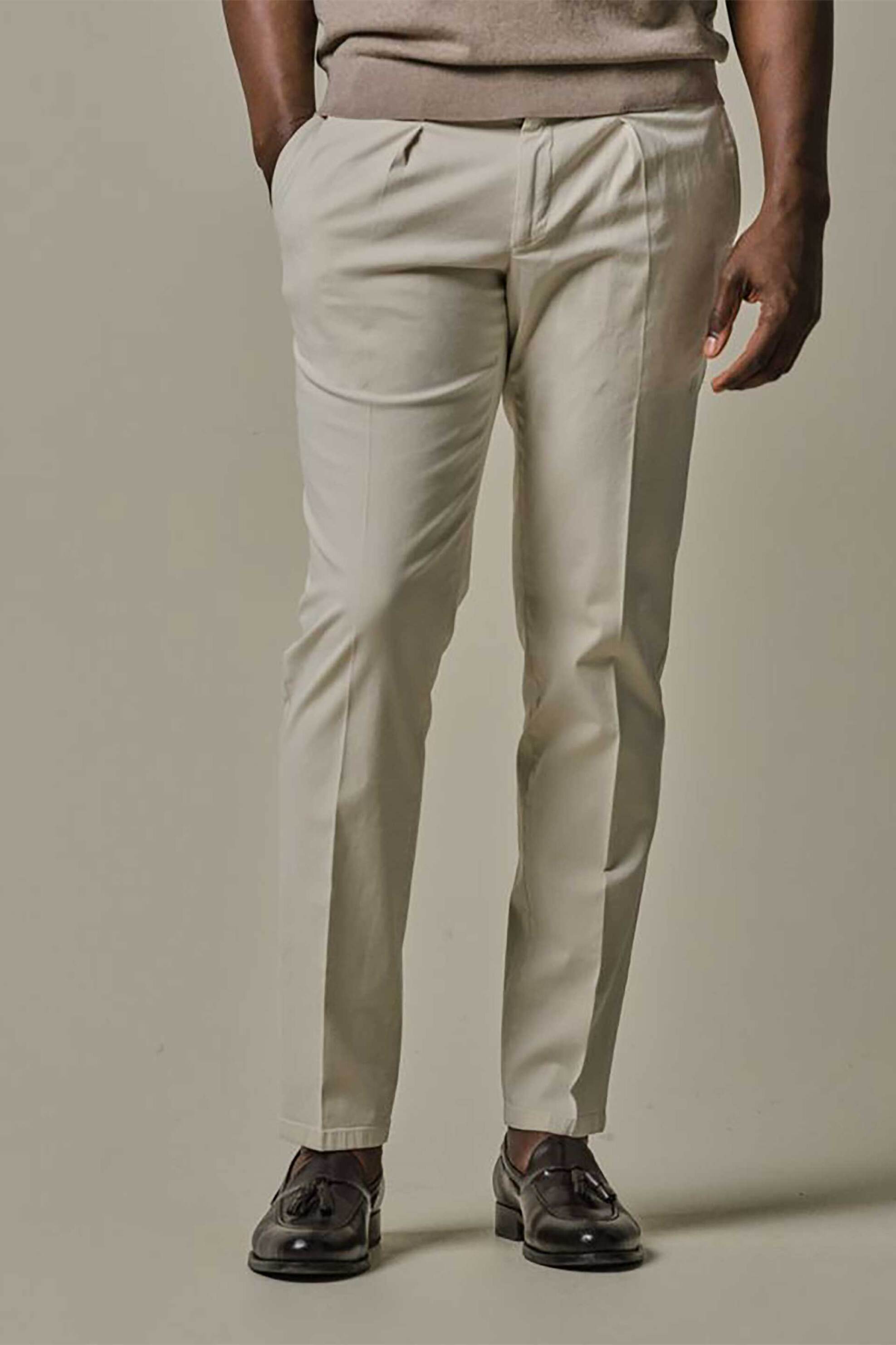 Profuomo ανδρικό chino παντελόνι Relaxed Fit - PP2Q00004A Μπεζ φωτογραφία