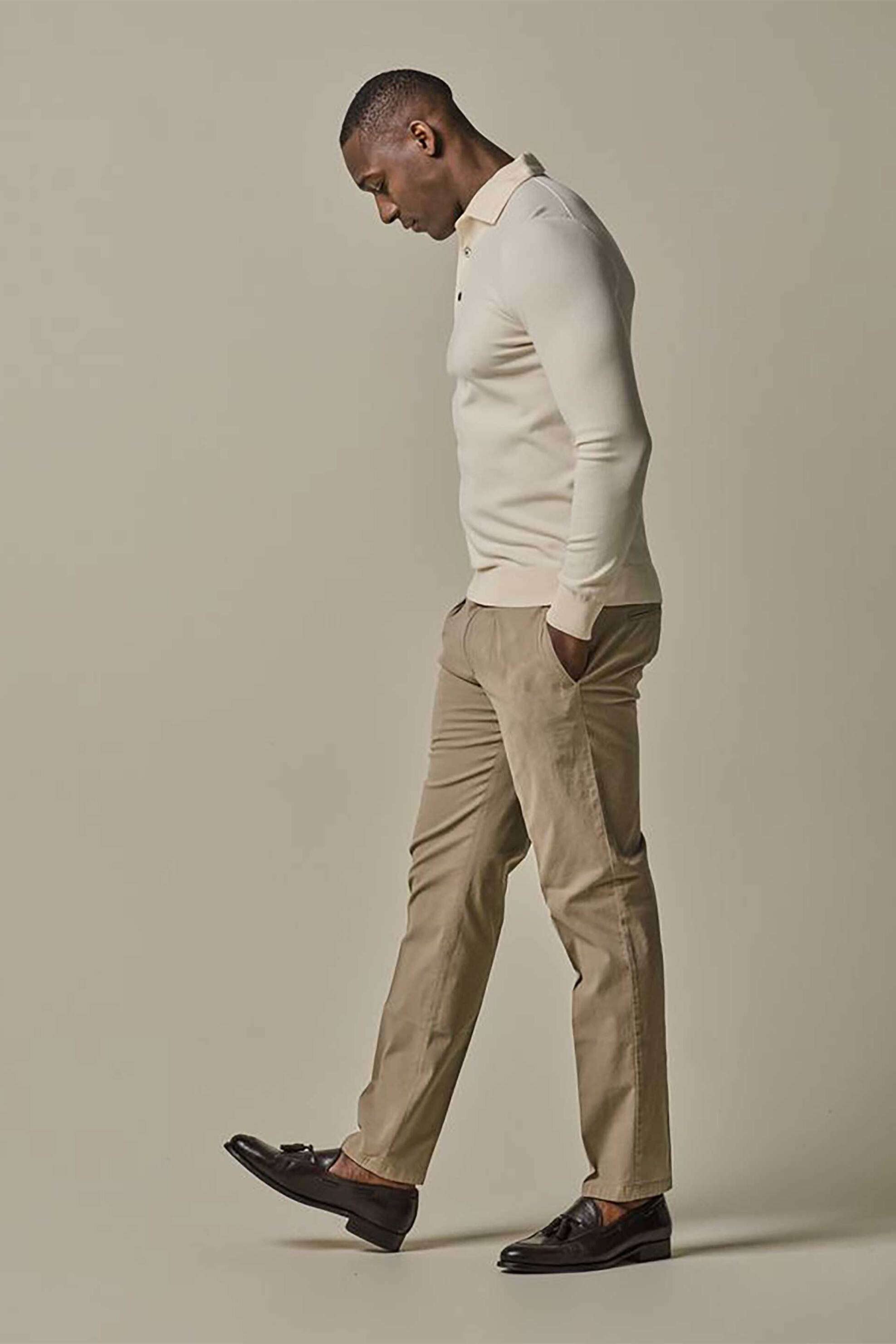 Profuomo ανδρικό chino παντελόνι Relaxed Fit - PP2Q00004B Μπεζ