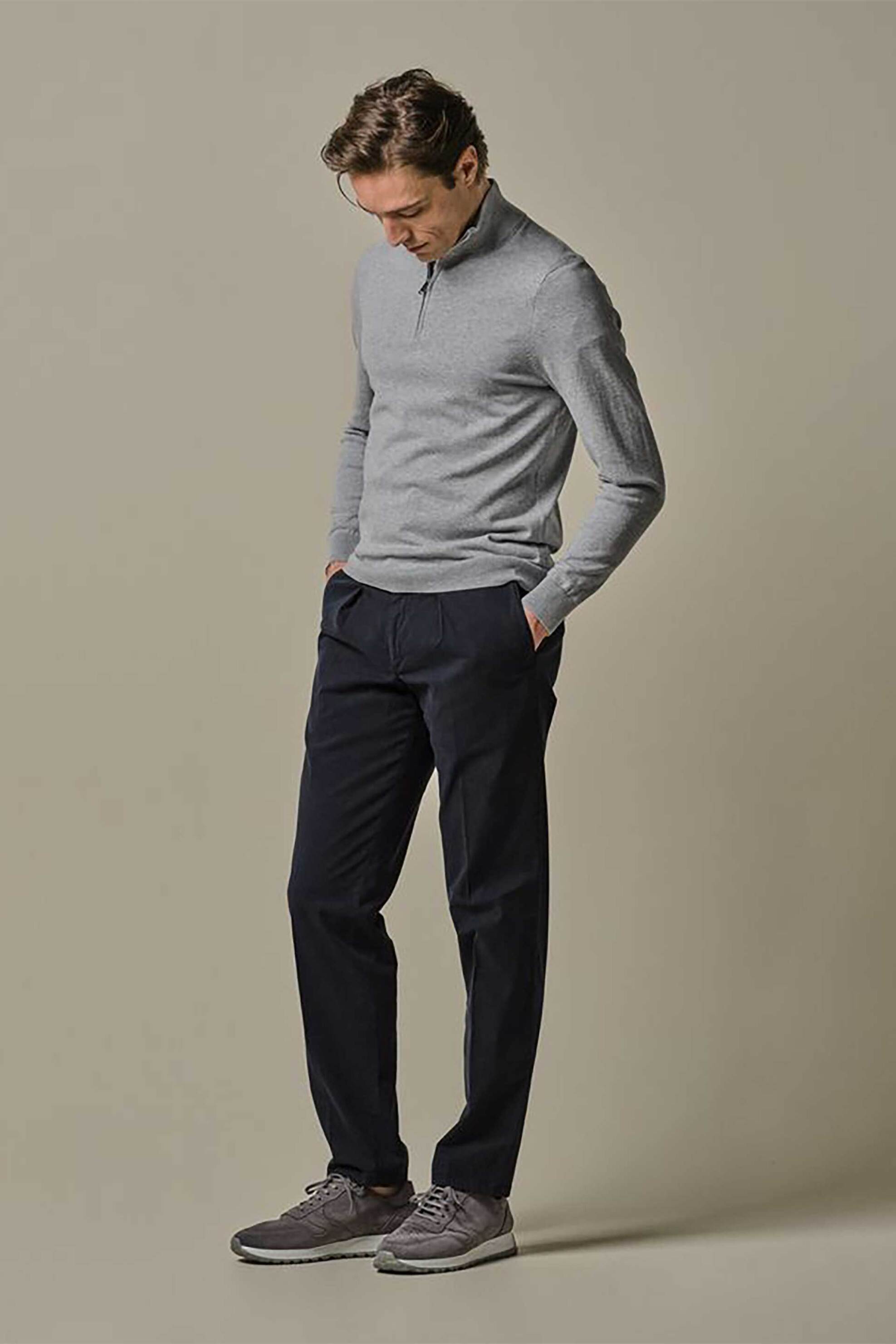 Profuomo ανδρικό chino παντελόνι Relaxed Fit - PP2Q00004C Σκούρο Μπλε