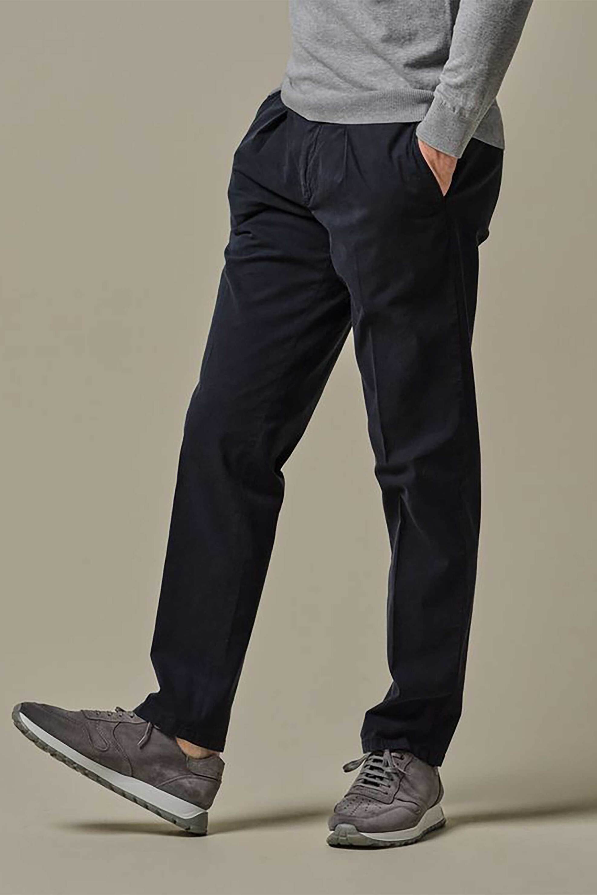 Profuomo ανδρικό chino παντελόνι Relaxed Fit - PP2Q00004C Σκούρο Μπλε φωτογραφία