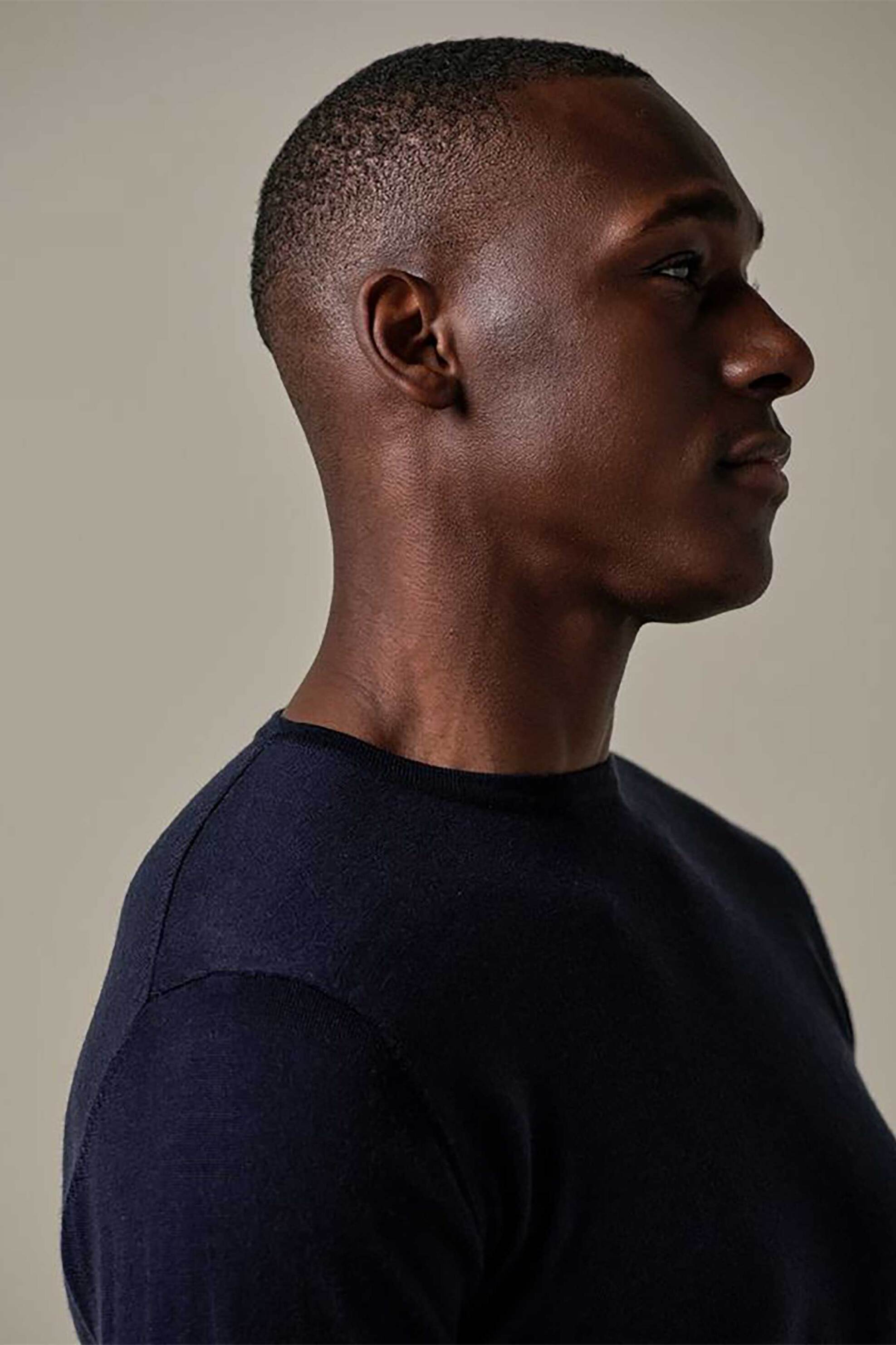 Profuomo ανδρική μάλλινη μπλούζα μονόχρωμή Regular Fit - PP2J00011A Σκούρο Μπλε φωτογραφία