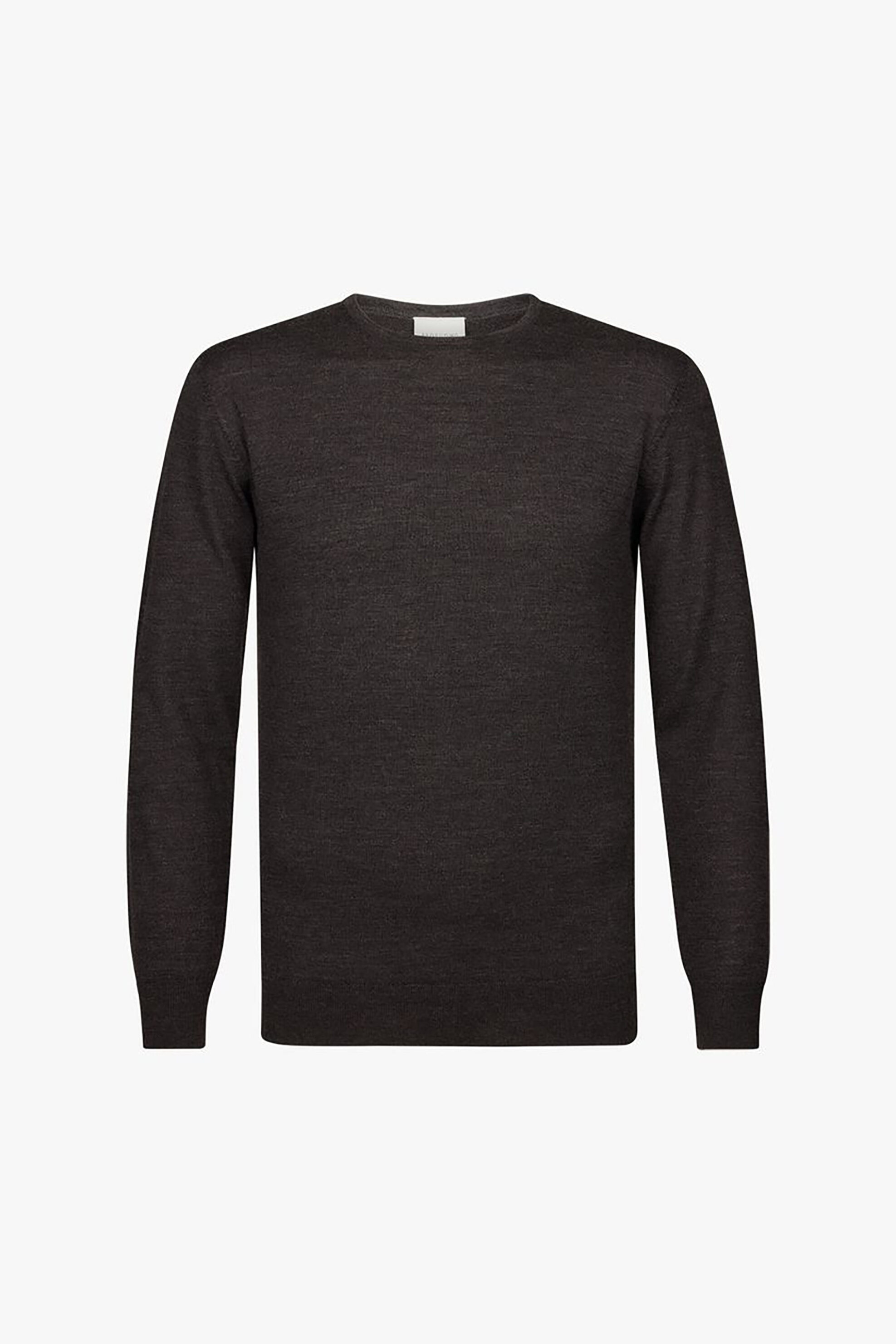 Profuomo ανδρική μάλλινη μπλούζα μονόχρωμή Regular Fit - PP2J00011C Καφέ φωτογραφία