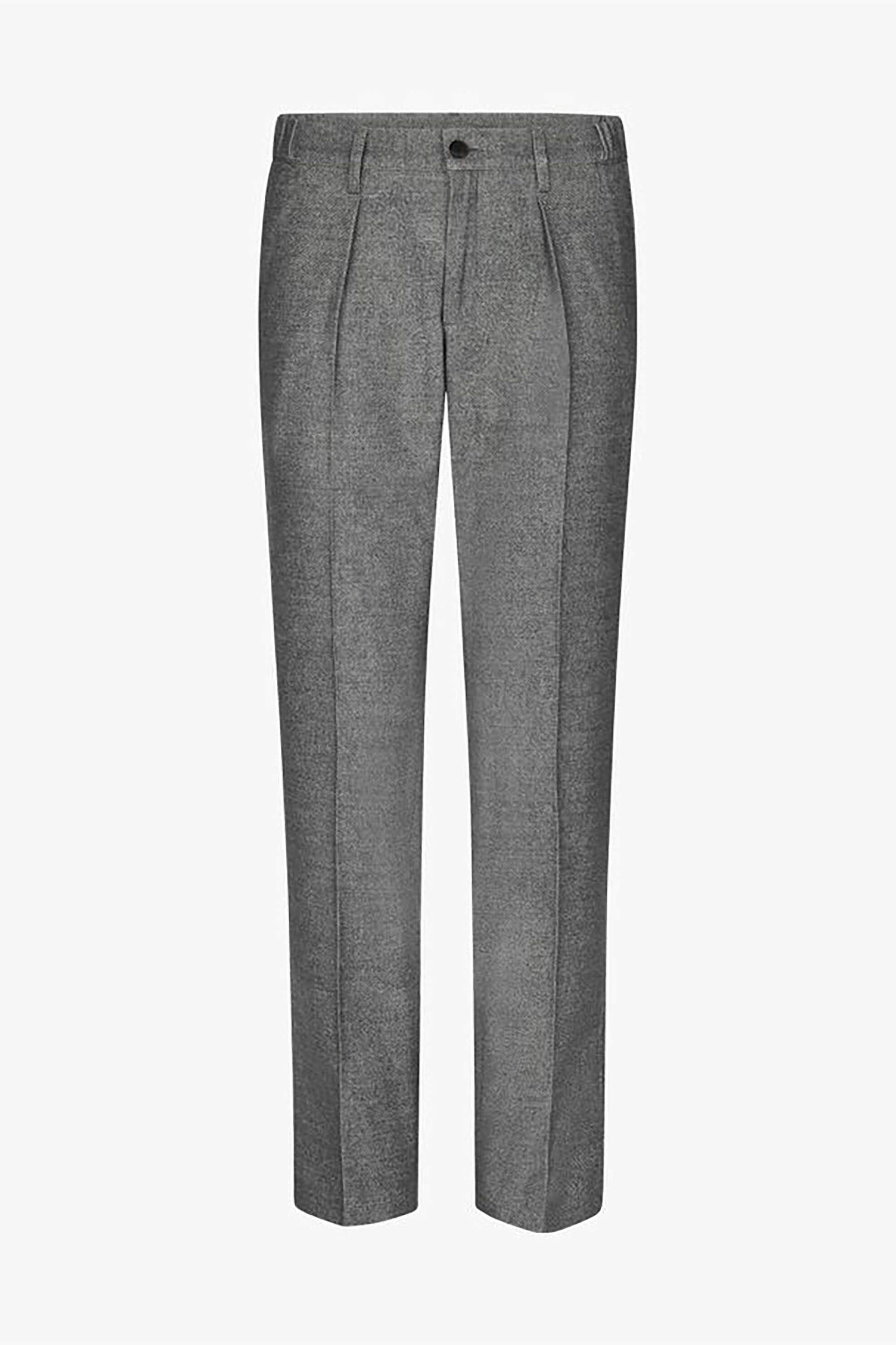 Profuomo ανδρικό παντελόνι flannel Regular Fit - PPWQ30009C Γκρι φωτογραφία