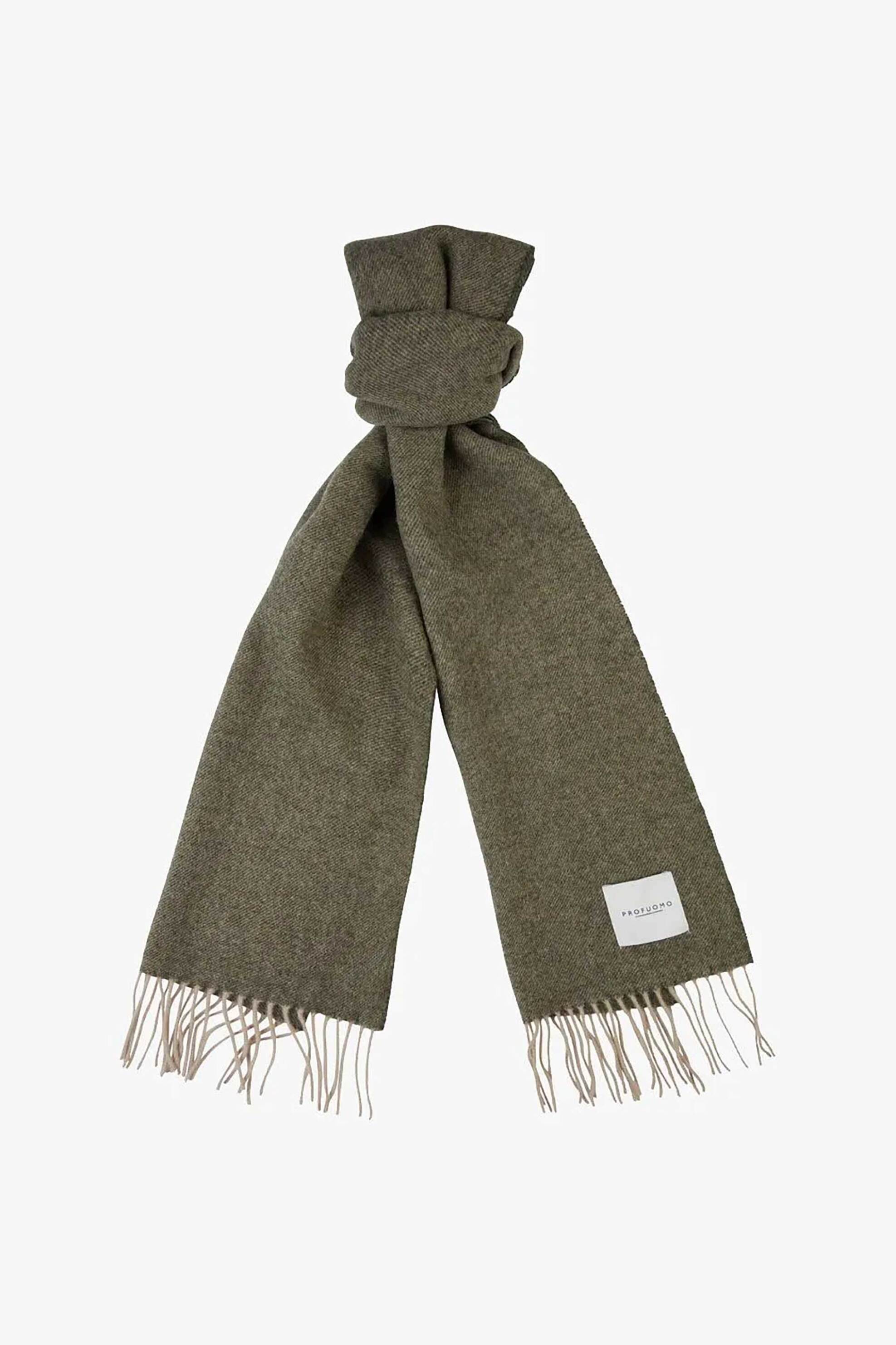 PROFUOMO Profuomo ανδρικό μάλλινο κασκόλ - PPWS30001F Χακί