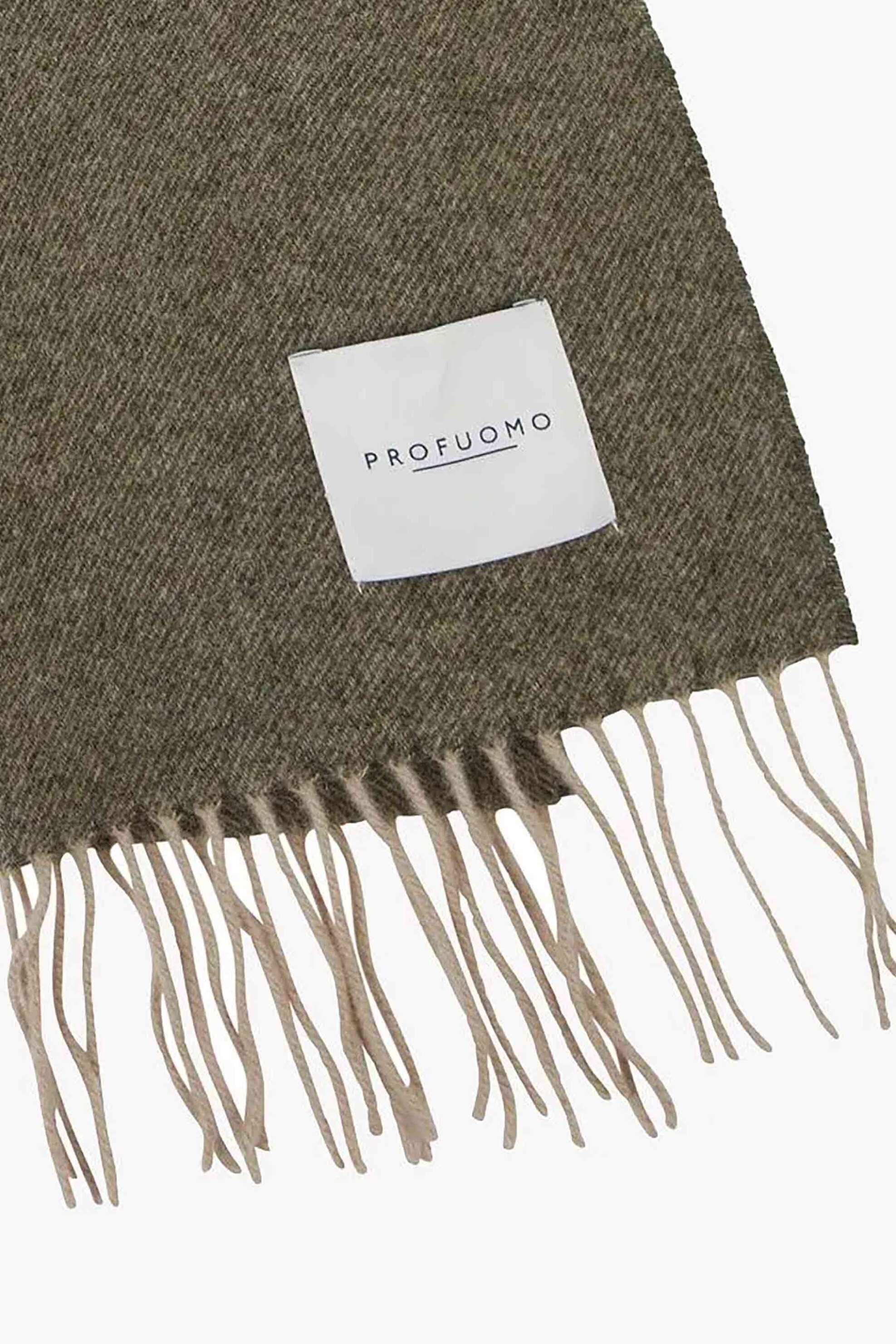 Profuomo ανδρικό μάλλινο κασκόλ - PPWS30001F Χακί φωτογραφία