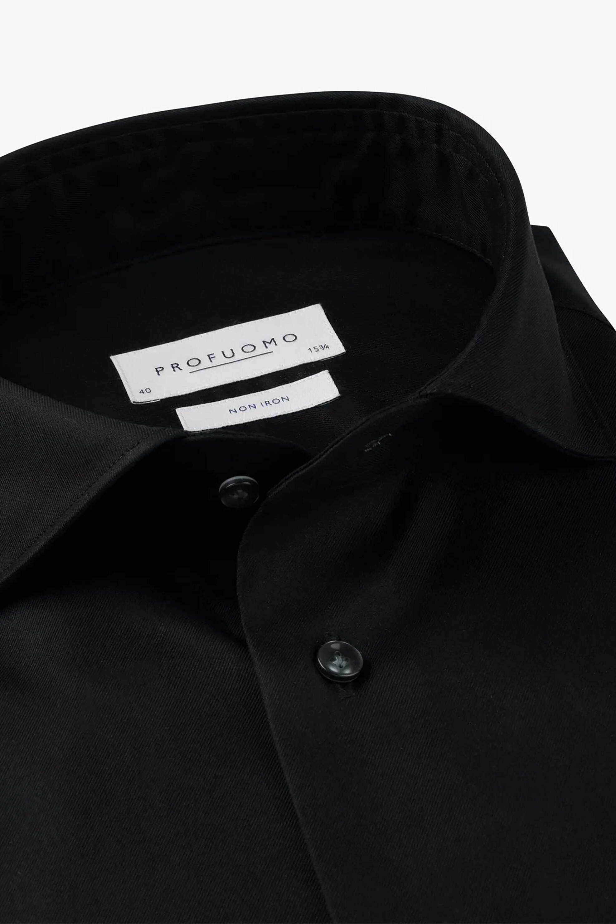 Profuomo Ανδρικό Πουκάμισο Μονόχρωμο Slim Fit - Pp2H00010D Μαύρο