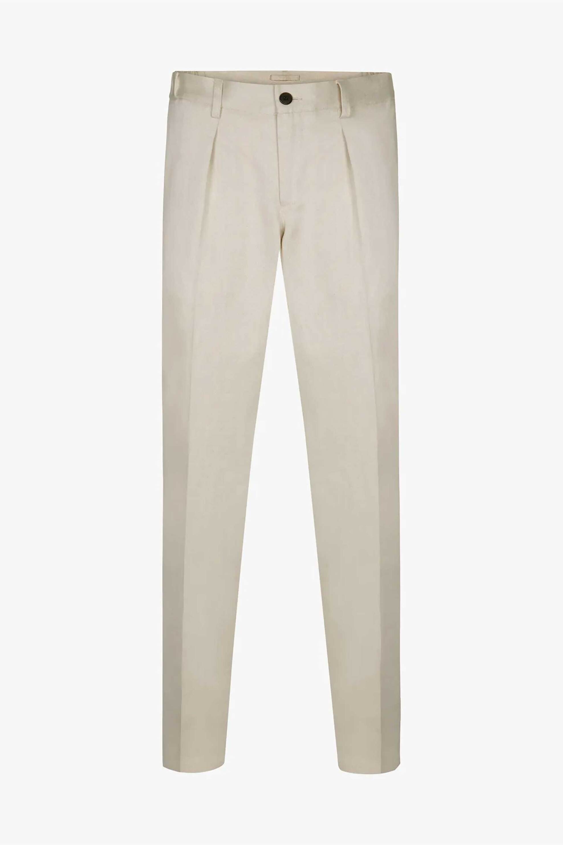 Profuomo Ανδρικό Παντελόνι Chino με Λινάρι Relaxed Fit - Ppxq10012A Μπεζ