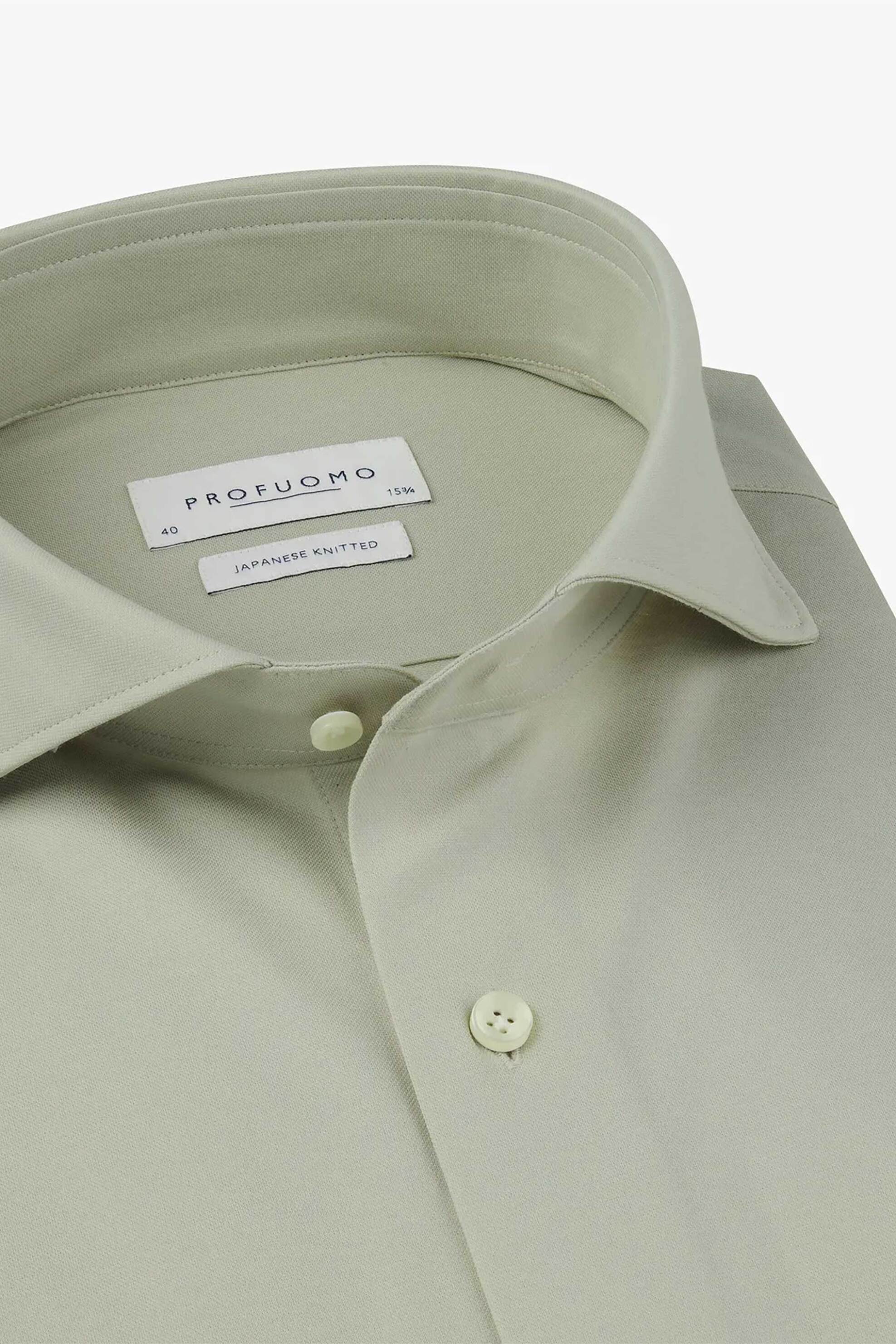 Profuomo Ανδρικό Πουκάμισο Μονόχρωμο Slim Fit - Ppxh10032E Πράσινο Ανοιχτό