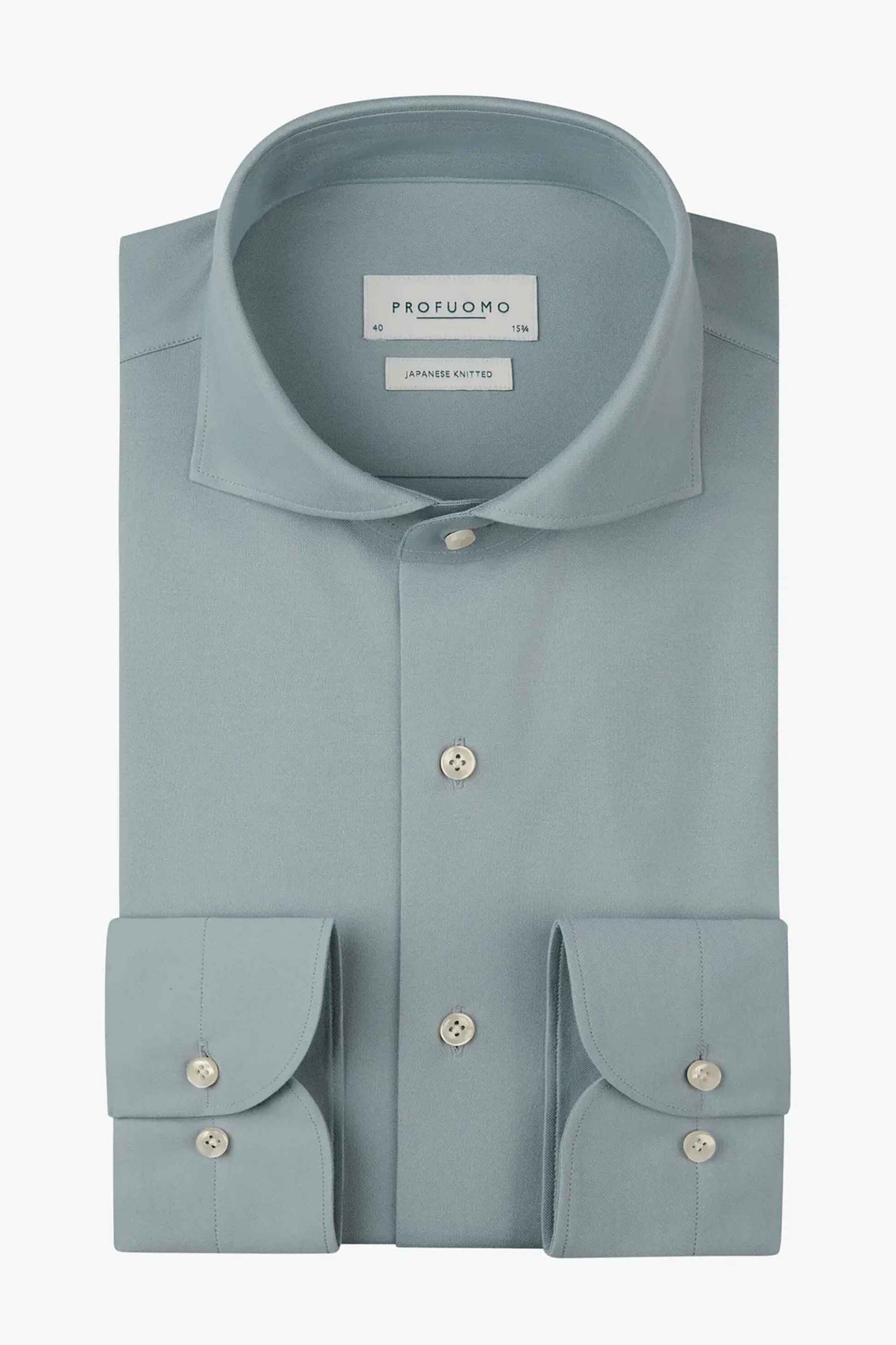 Profuomo ανδρικό πουκάμισο μονόχρωμο Slim Fit - PPXH10032H Μπλε Ανοιχτό