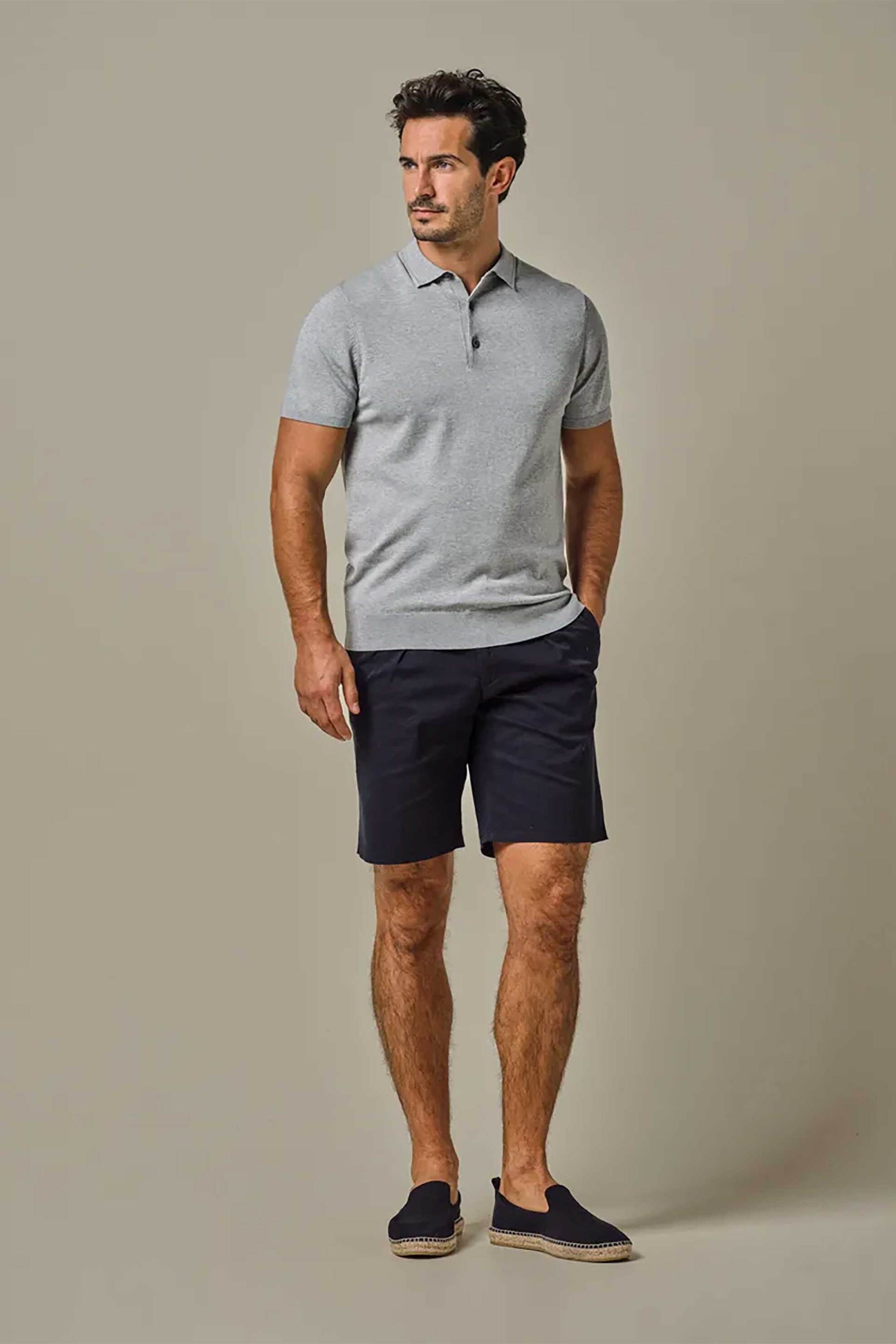 Profuomo ανδρική βερμούδα με ελαστική μέση Relaxed Fit - PPXQ10002H Σκούρο Μπλε