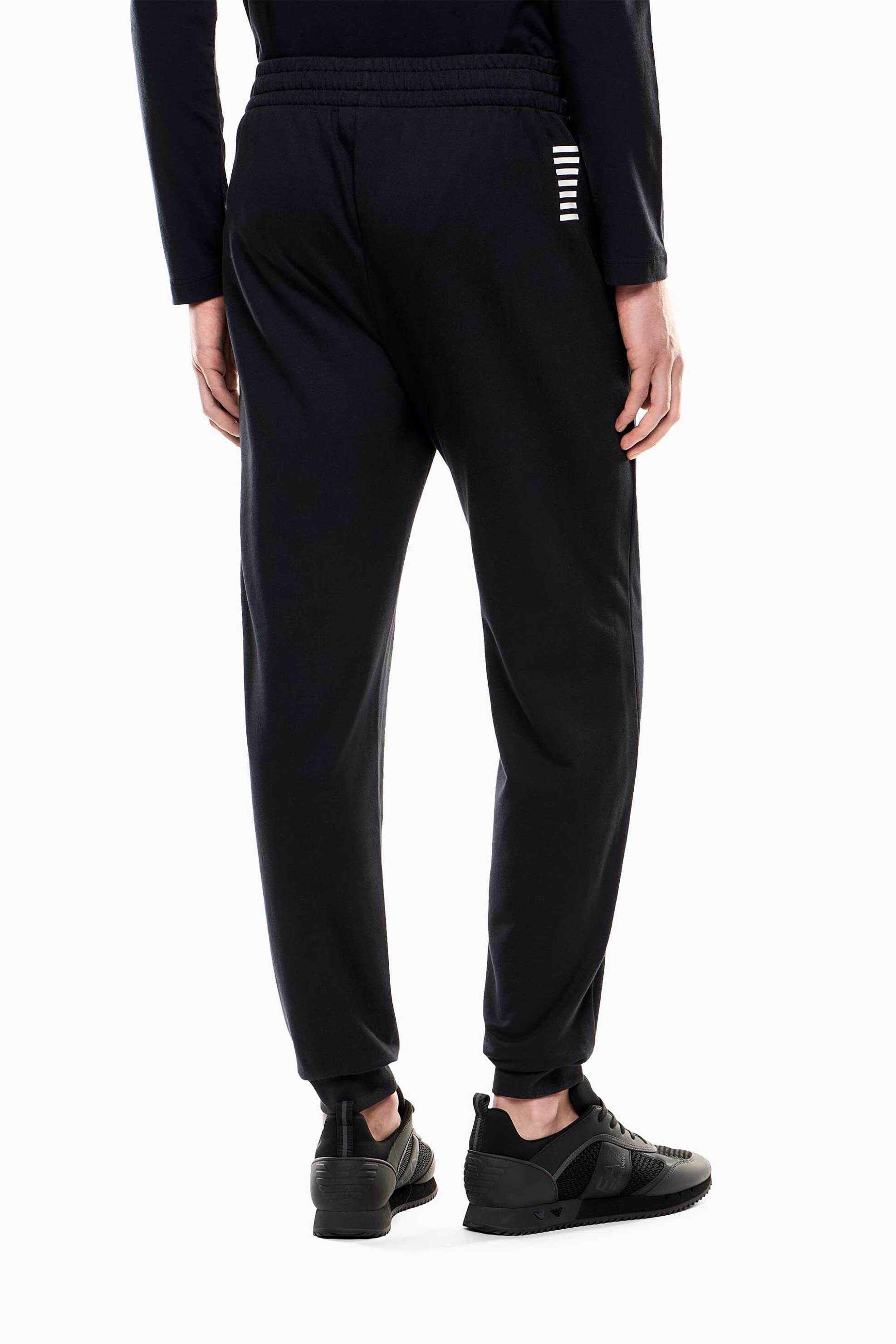 EA7 ανδρικό παντελόνι φόρμας με λογότυπο Slim Fit - 8NPP66PJVRZ Μαύρο φωτογραφία