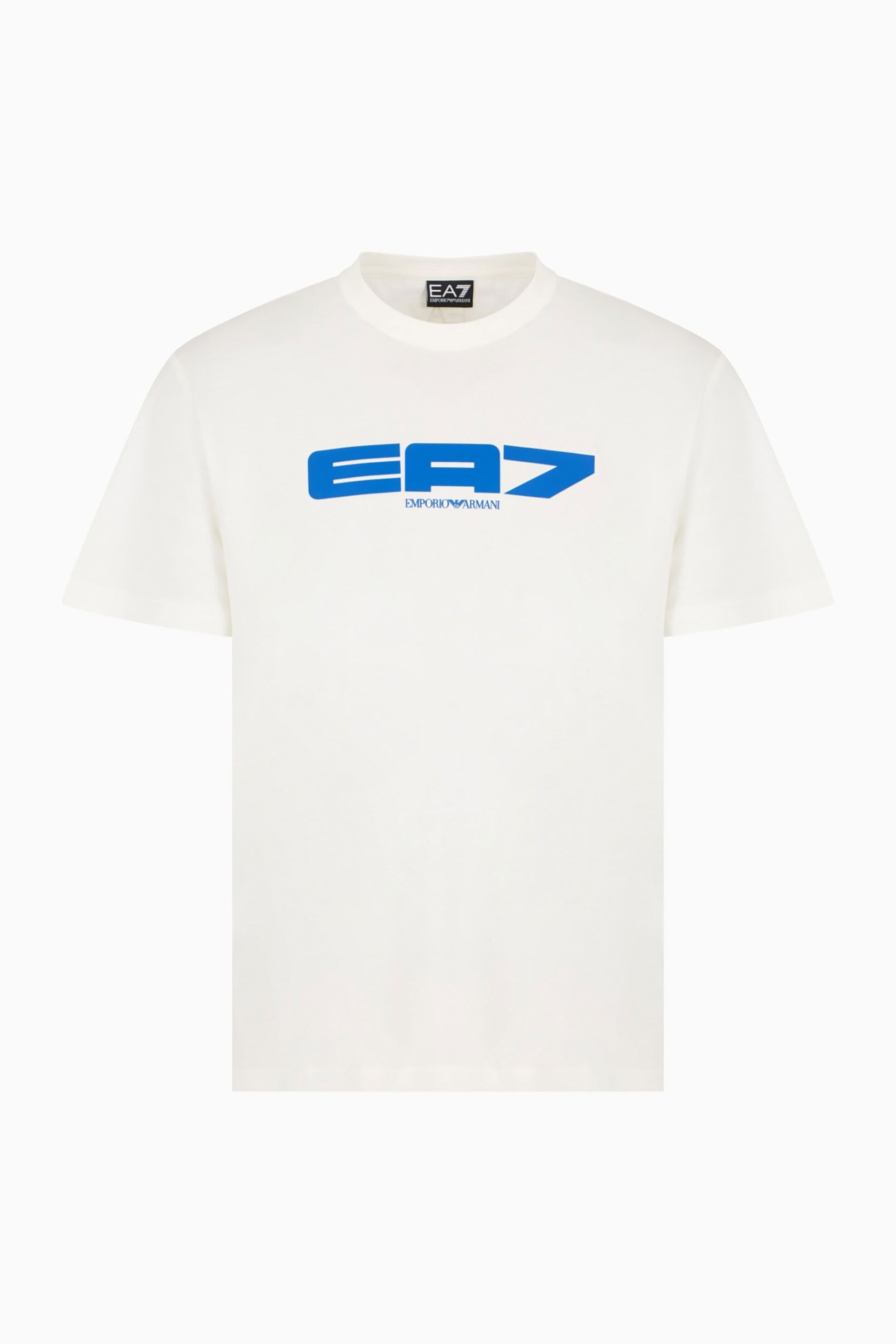 EA7 ανδρικό T-shirt με contrast oversized logo Regular Fit - 7M000163AF13938 Λευκό