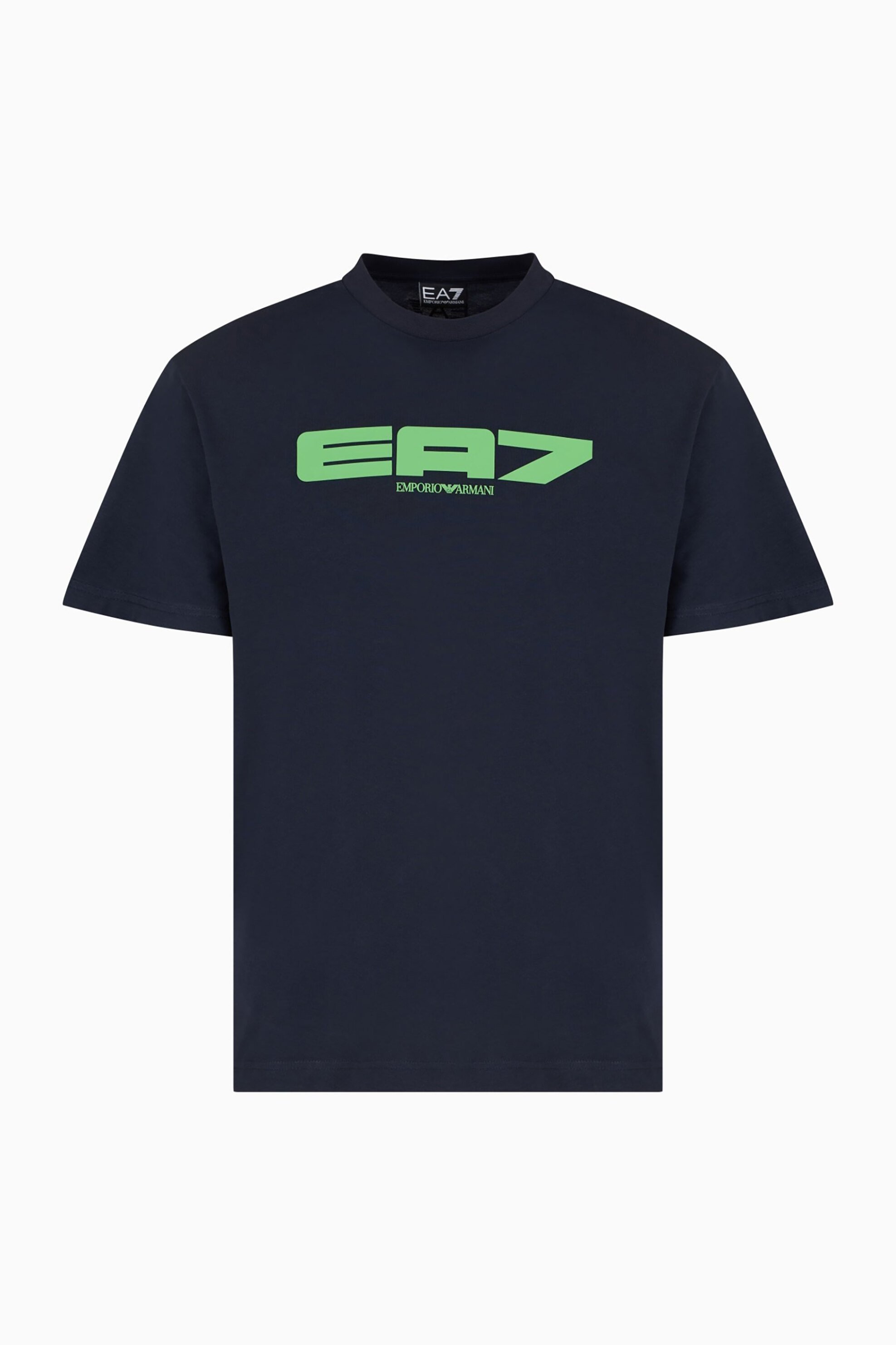 EA7 ανδρικό T-shirt με contrast oversized logo Regular Fit - 7M000163AF13938 Μπλε Σκούρο