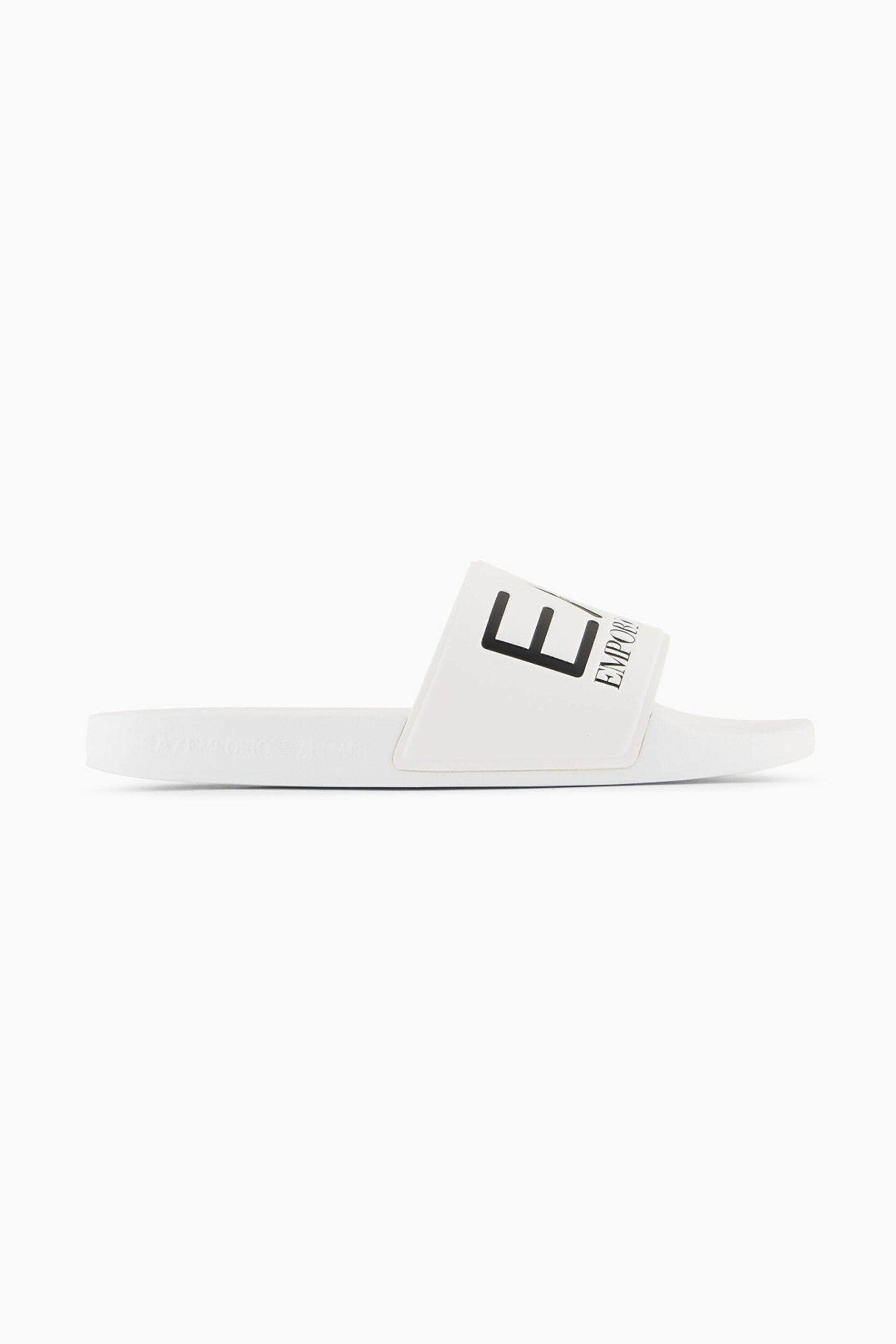 EA7 ανδρικές σαγιονάρες με ανάγλυφο contrast logo - 7X000108AF15118 Λευκό φωτογραφία