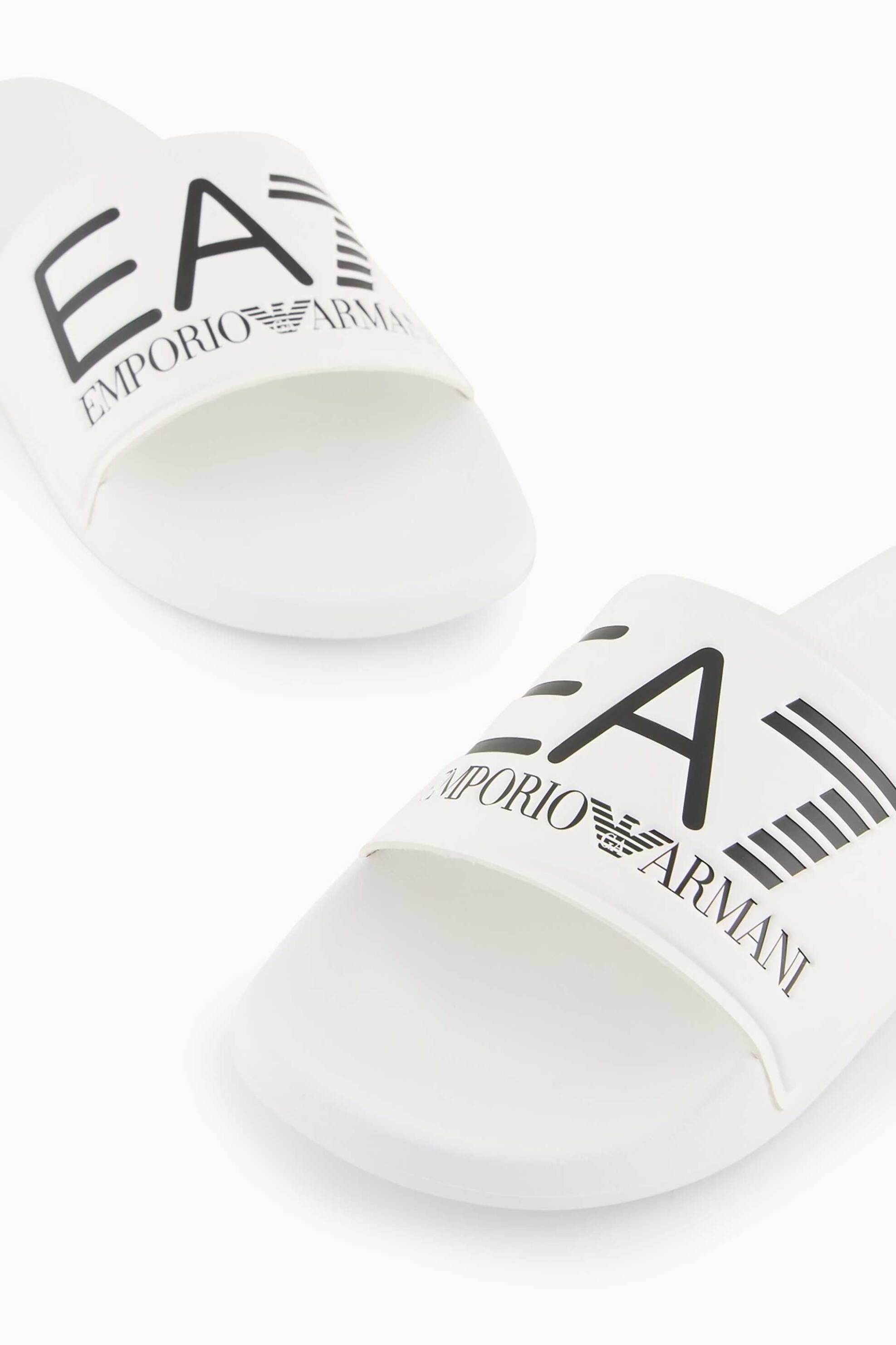 Ea7 Ανδρικές Σαγιονάρες με Ανάγλυφο Contrast Logo - 7X000108Af15118 Λευκό