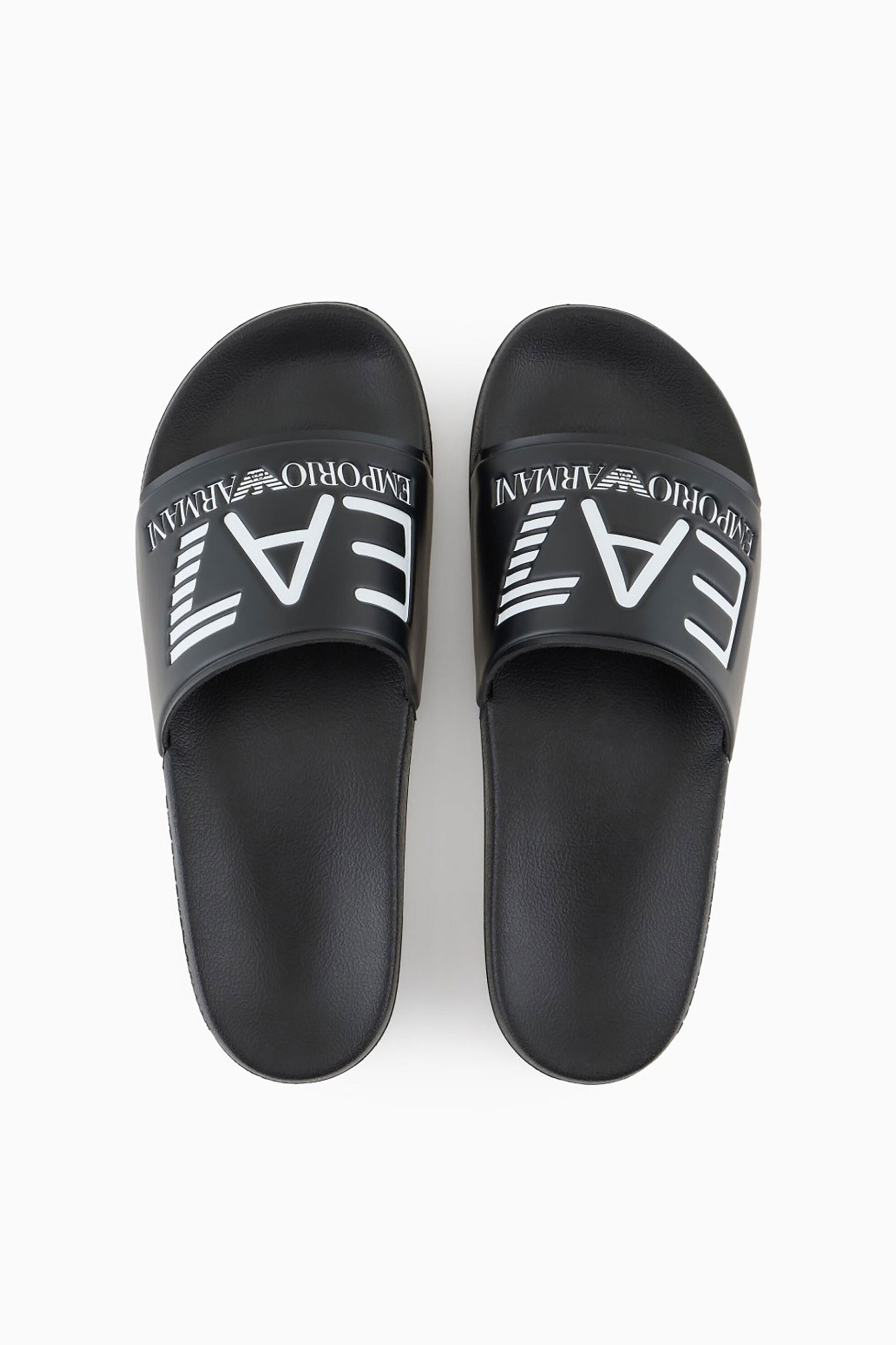 EA7 ανδρικές σαγιονάρες με ανάγλυφο contrast logo - 7X000108AF15118 Μαύρο